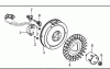 LONCIN Motoren Schneefräsen Motor LC175FDS Ersatzteile Schwungrad, Zündspule