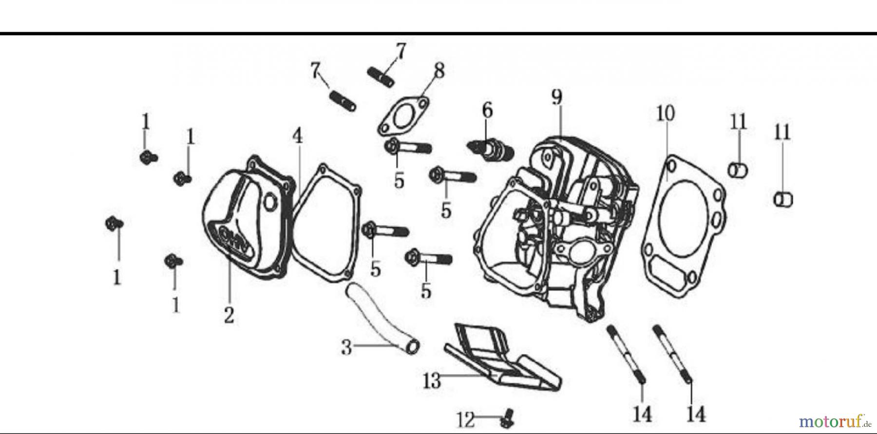 LONCIN Motoren Schneefräsen Motor LC185FDS Zylinderkopf, Zündkerze