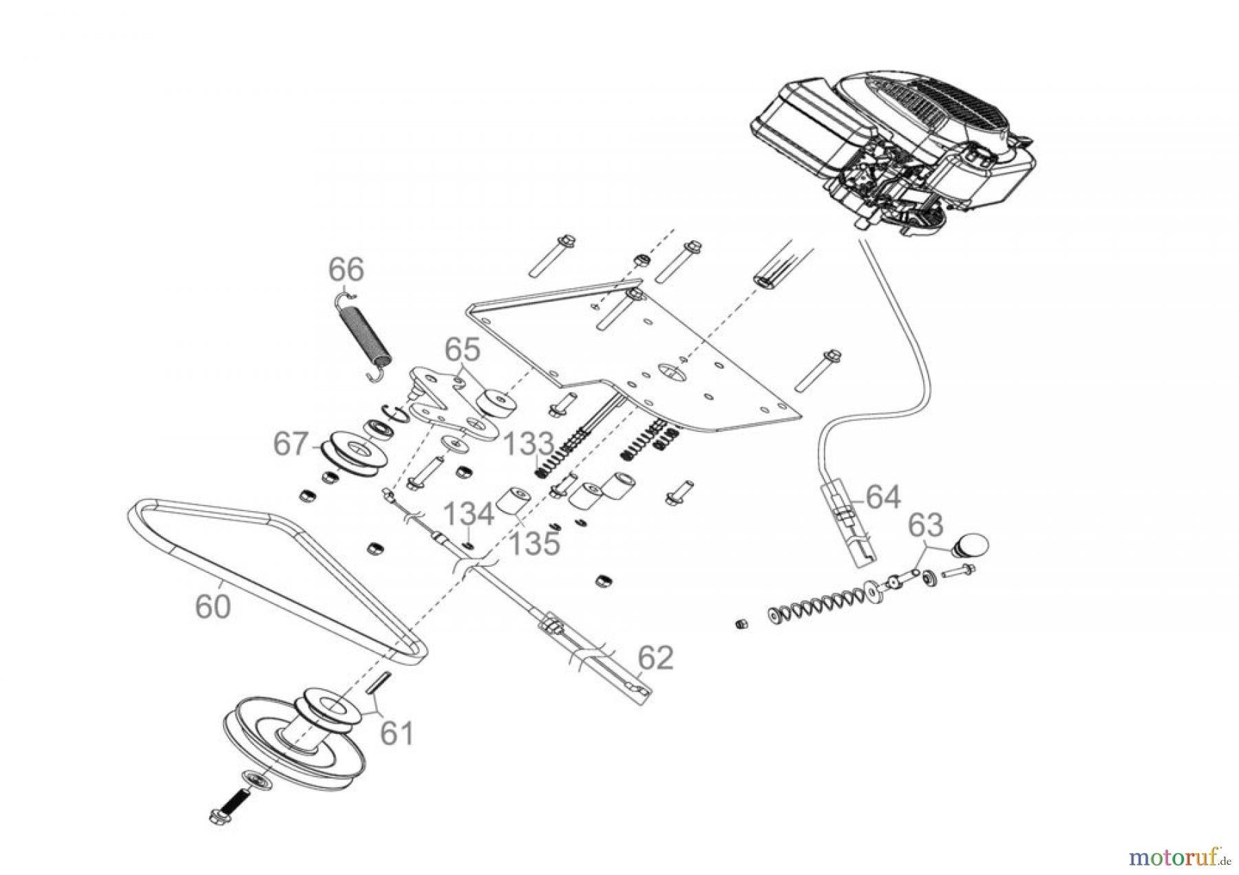 Güde Gartentechnik Rasenmäher Benzin-Rasenmäher Schnittbreite ab 50 cm AUFSITZRASENMÄHER GAR 600 - 05092 Ersatzteileversion FSL05092-01 Seite 5