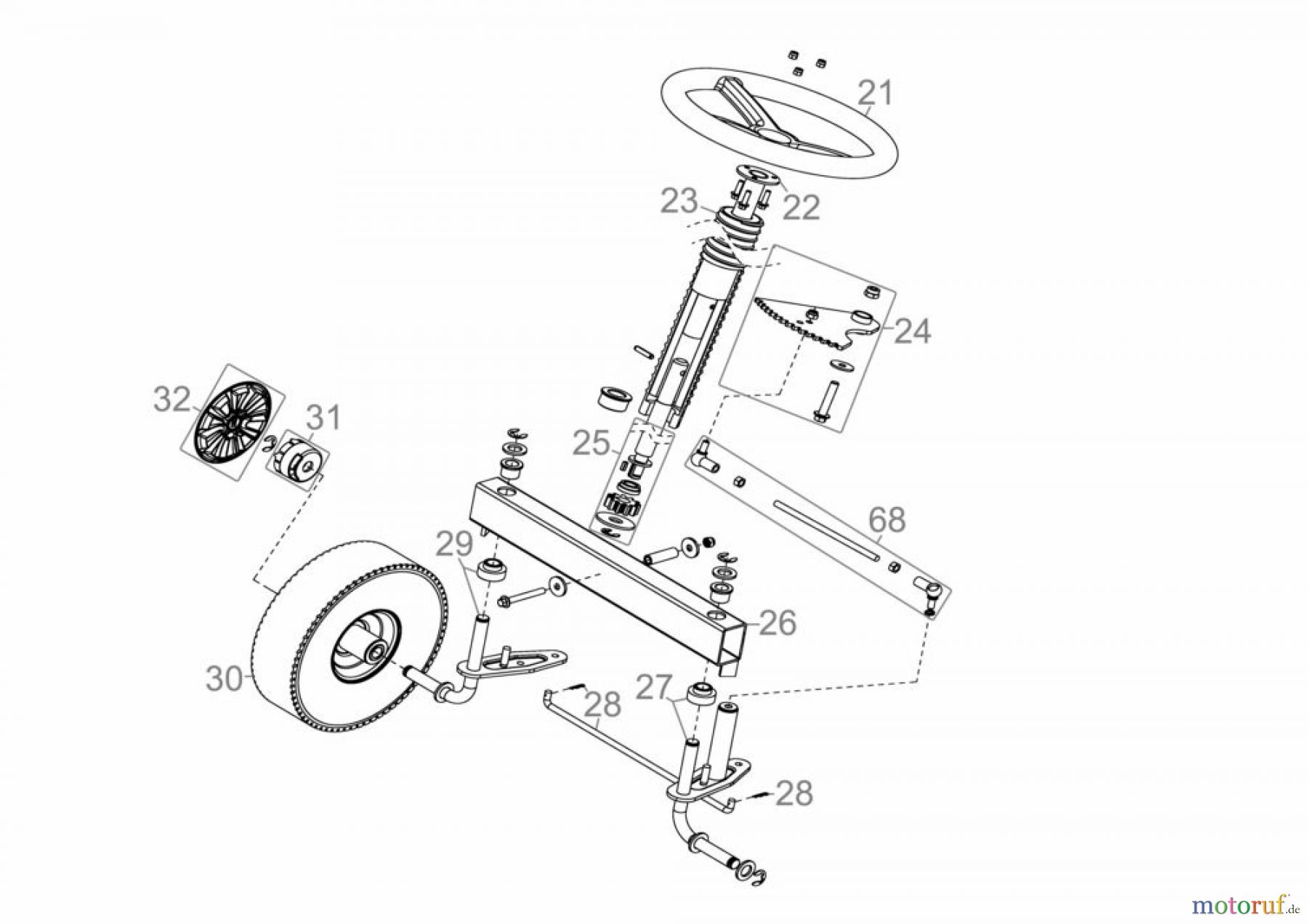  Güde Gartentechnik Rasenmäher Benzin-Rasenmäher Schnittbreite ab 50 cm AUFSITZRASENMÄHER GAR 600 - 95450 FSL95450-04 Seite 2