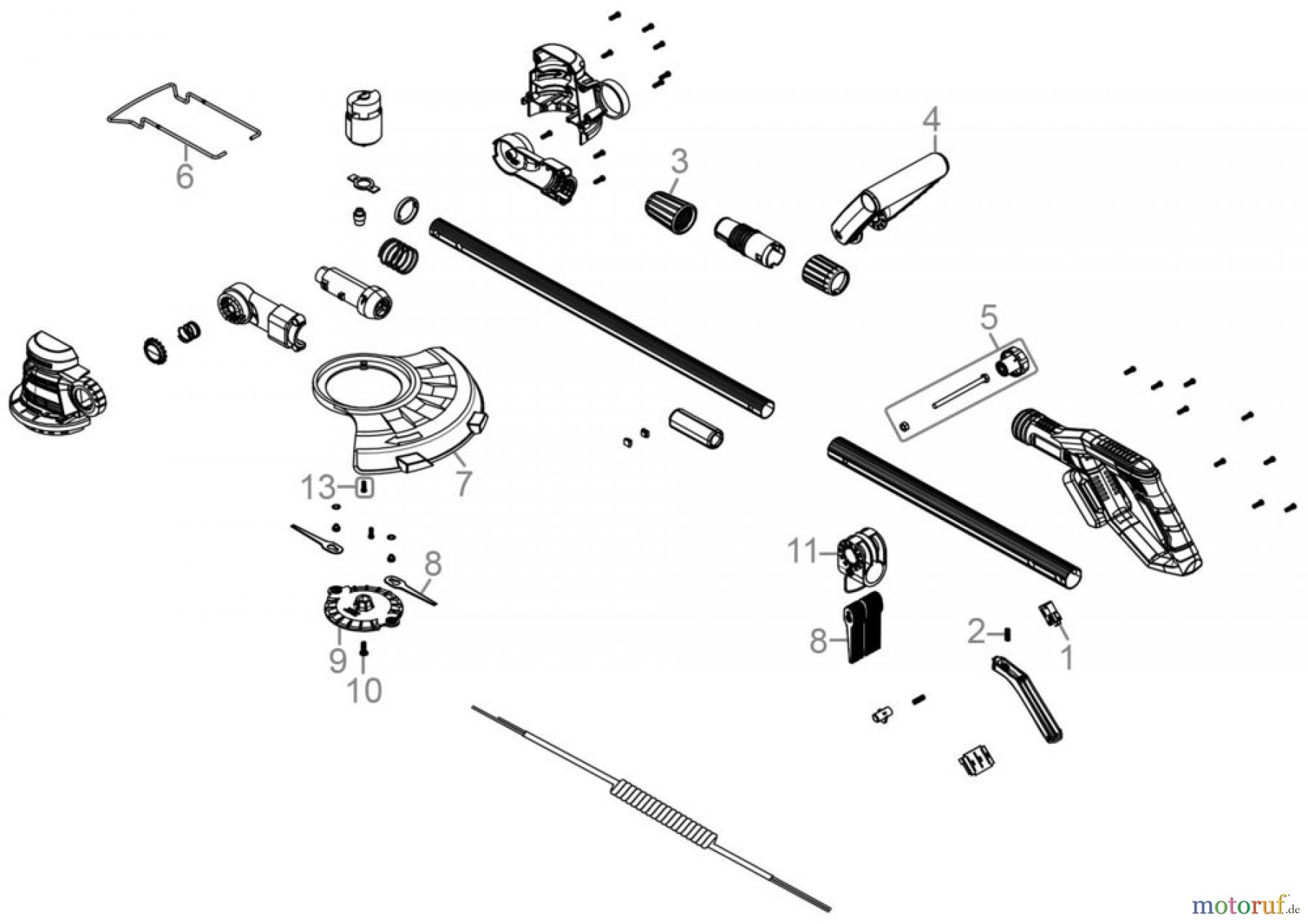  Güde Gartentechnik Trimmer Akku-Trimmer Akku Rasentrimmer RT 18-0 - 58599 FSL58599-01