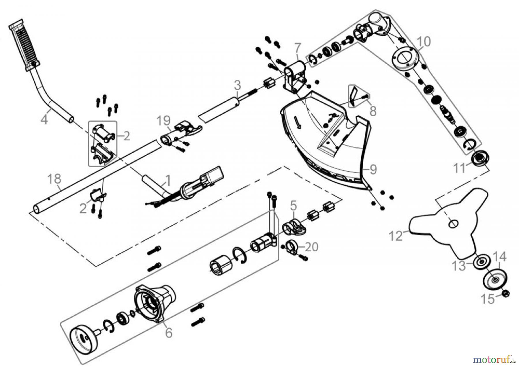 Güde Gartentechnik Freischneider Benzin-Freischneider Freischneider GFS 1000-4S -95199 Ersatzteileversion FSL95199-01 Seite 1