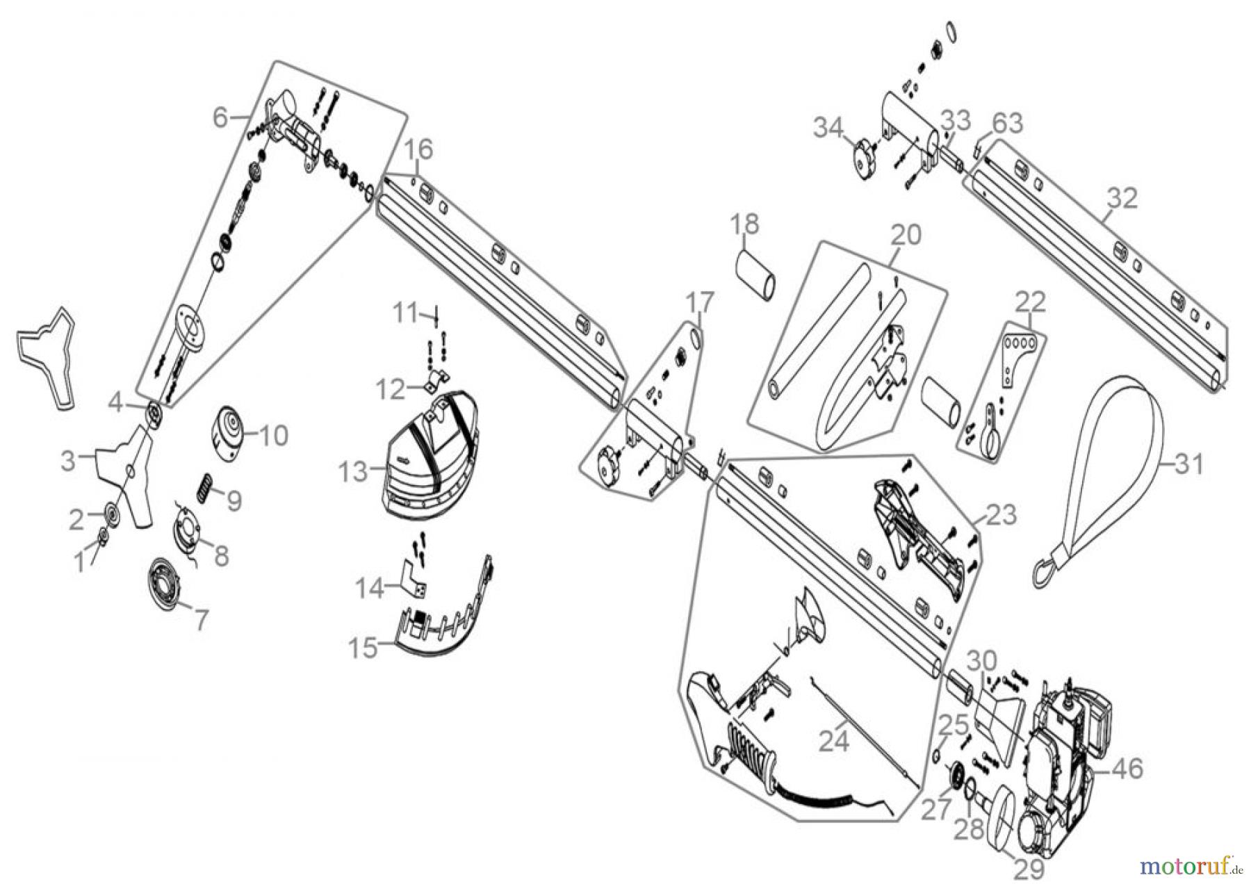 Güde Gartentechnik Gartenpflege-Sets Benzin-Sets Gartenpflege-Set GPS 1000 4in1 Art.-Nr.: 95193 Ersatzteileversion FSL95193-01 Seite 1
