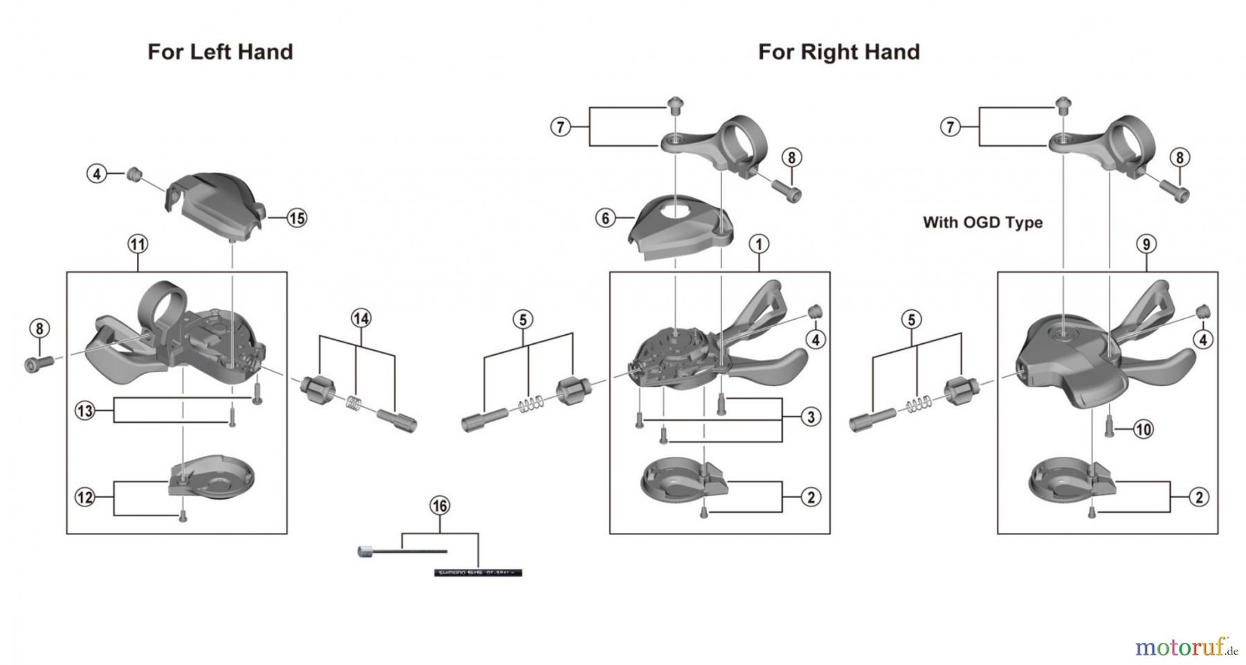 Shimano SL Shift Lever - Schalthebel SL-M5100 DEORE Shifting Lever