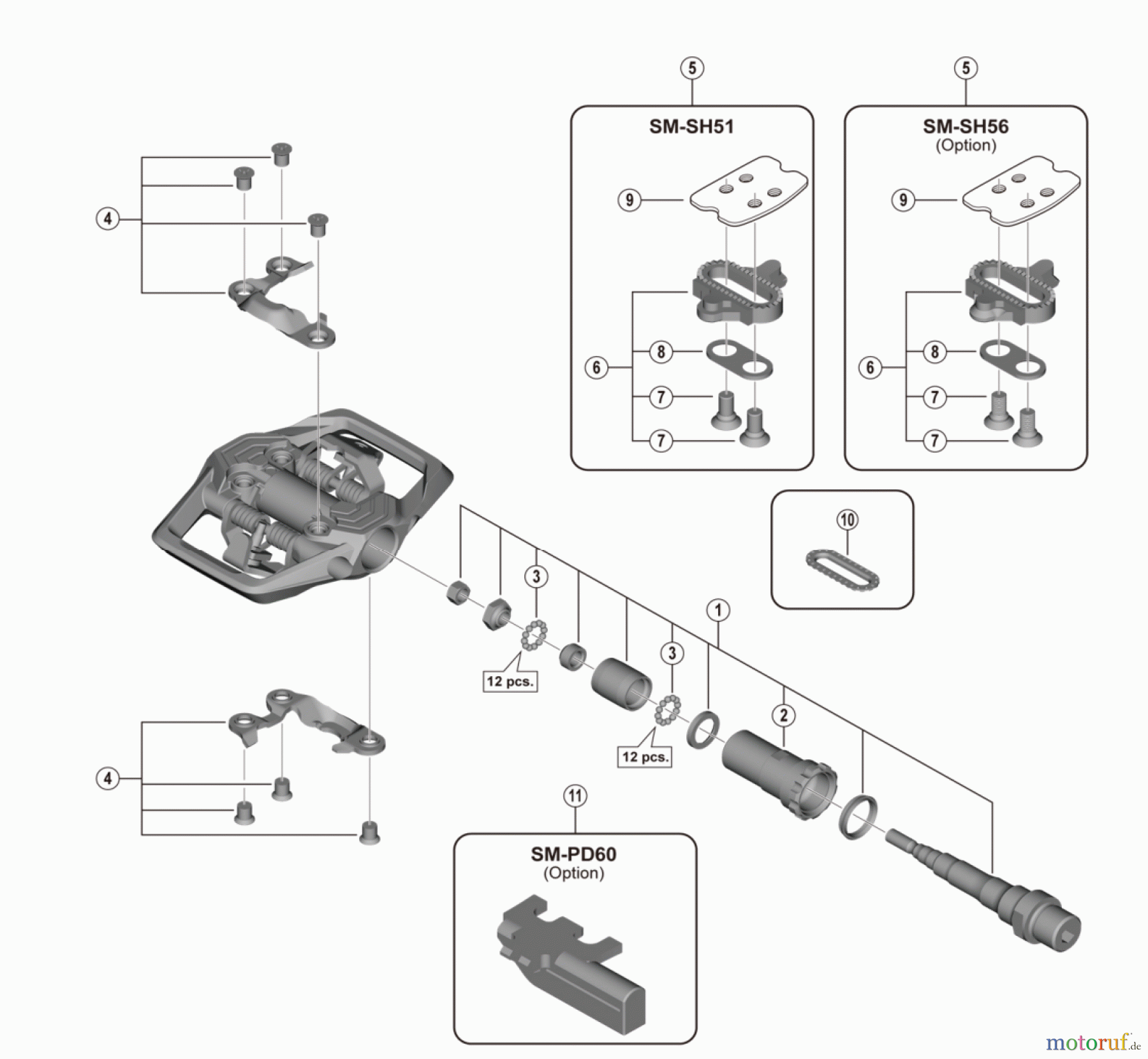 Shimano PD Pedal - Pedale PD-ME700 SPD Pedals