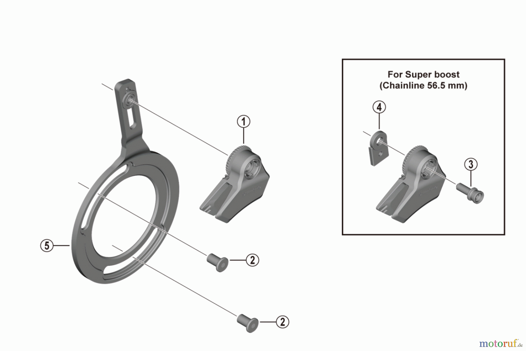 Shimano SM Smallparts - Kleinteile, RT, BT, BB, CD CD-EM800 Kettenführung SHIMANO STEPS