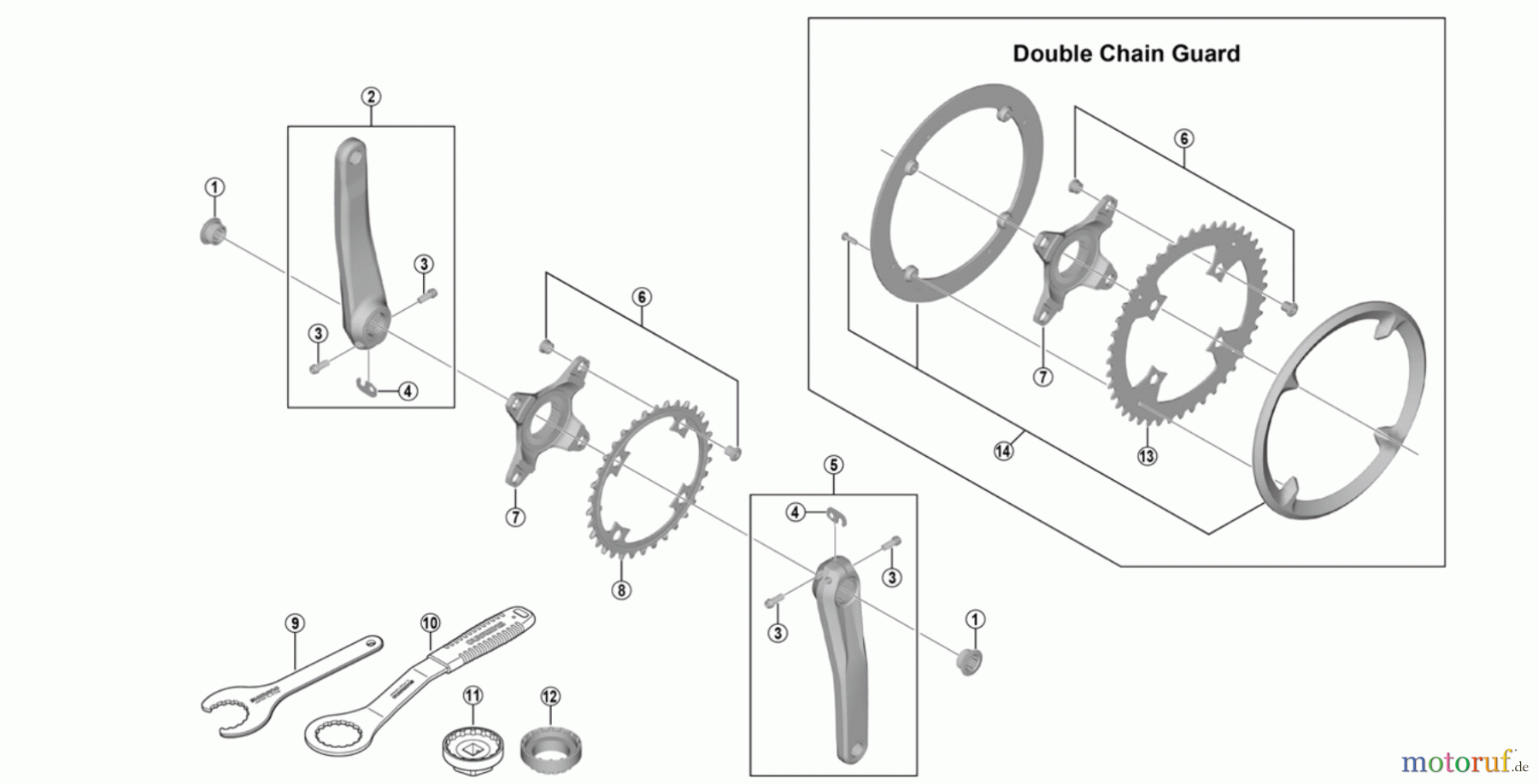 Shimano FC Front Chainwheel - Kurbelsatz, Vorderes Kettenblatt FC-E8050 FC-E8000 FC-M8050 SM-CRE80 SM-CRE80-B SM-CRE80-12-B SM-CRE80-12-SB SM-CRE80-R SM-CRE70 SM-CRE70-B SM-CRE70-12-B SM-CRE70-12