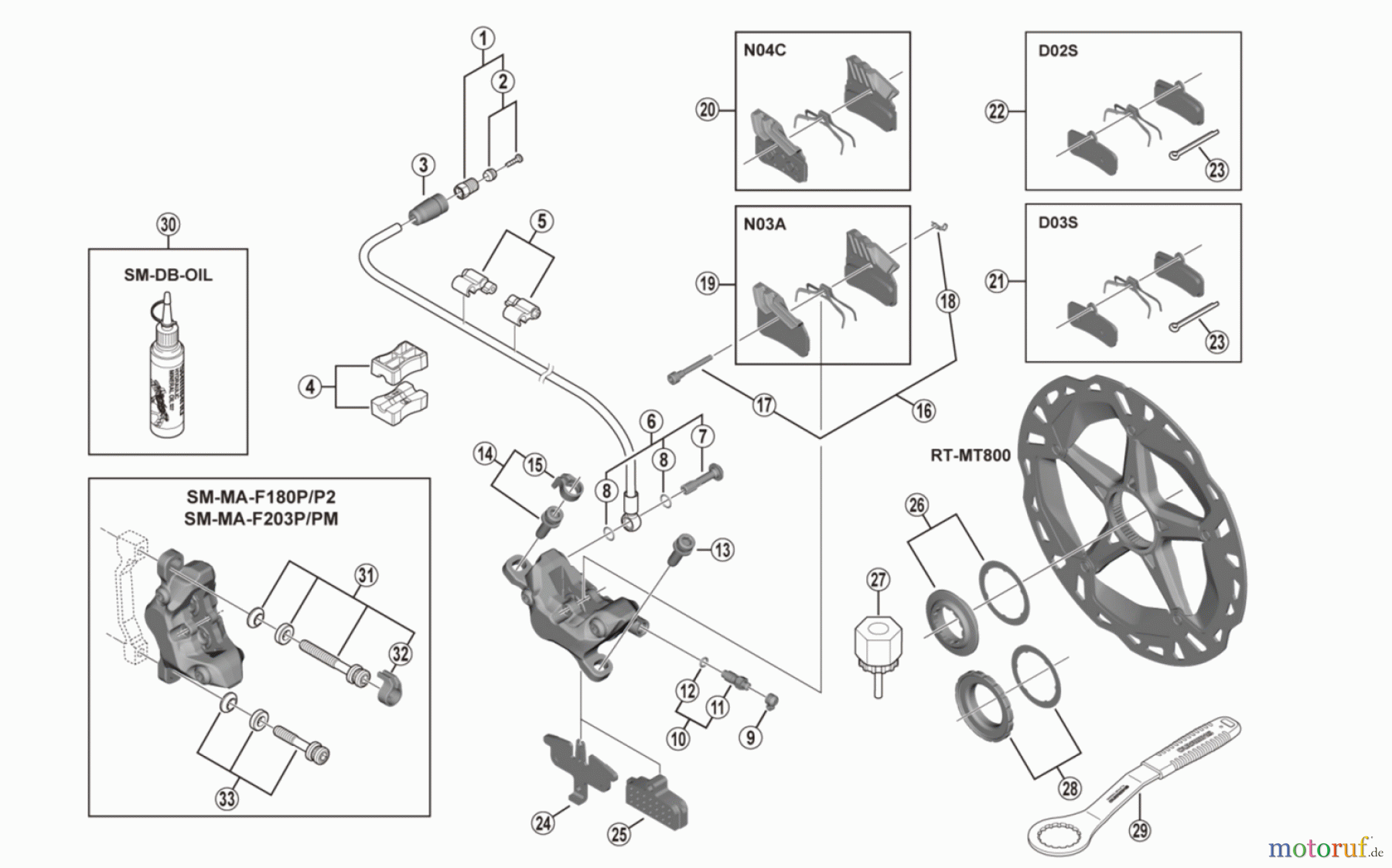 Shimano BR Brake - Bremse BR-M8120 DEORE XT Disc Brake