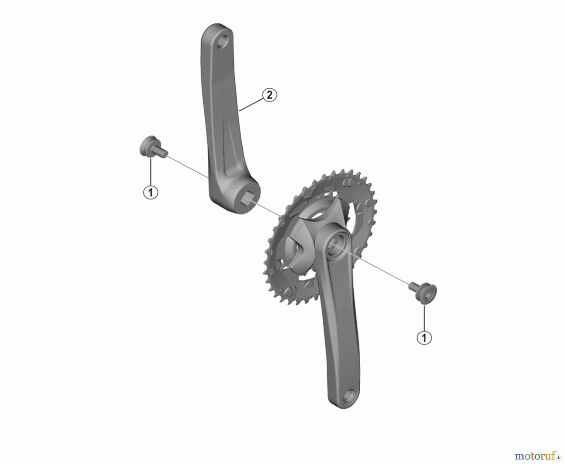 Shimano FC Front Chainwheel - Kurbelsatz, Vorderes Kettenblatt FC-M315-2 / FC-M315-B2 Crankset