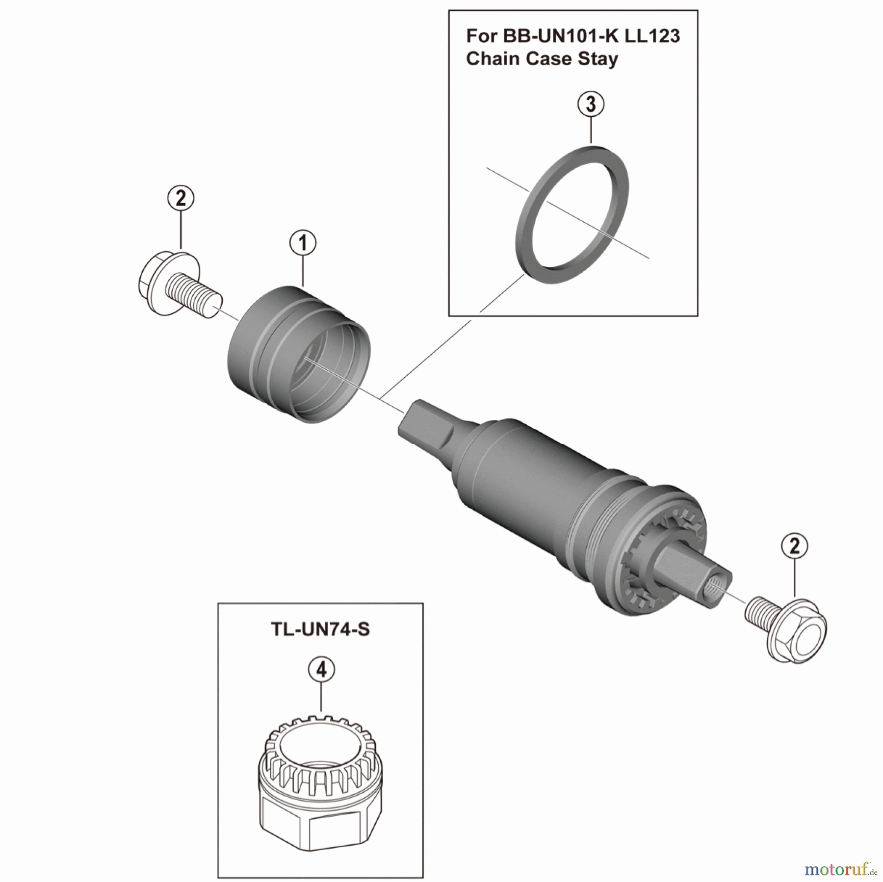 Shimano BB Bottom Bracket- Tretlager BB-UN101 Innenlager