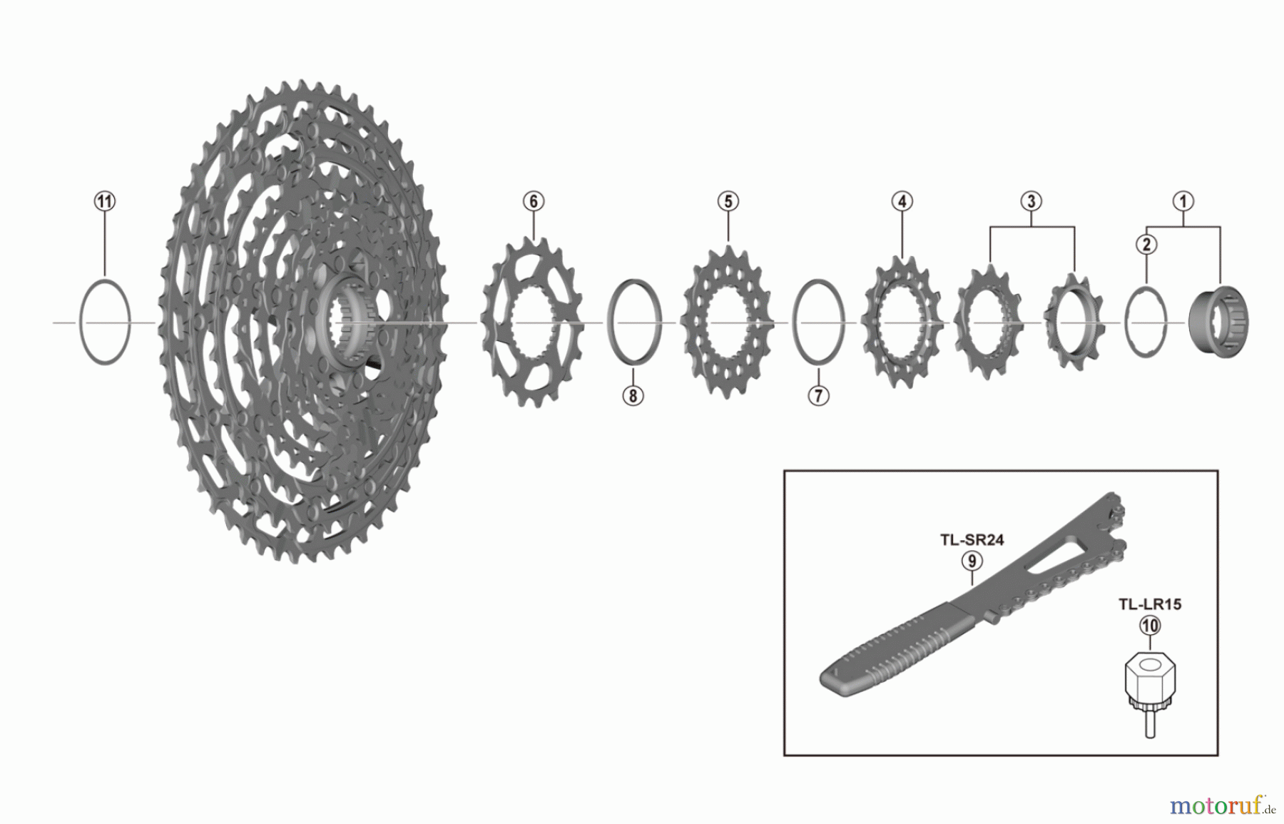 Shimano CS Cassette / Zahnkranz CS-M8100 (12-speed) DEORE XT Cassette Sprocket