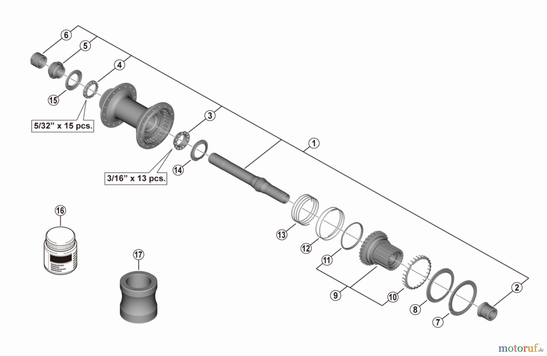 Shimano FH Free Hub - Freilaufnabe FH-M7130-B SLX Freehub (12-speed)