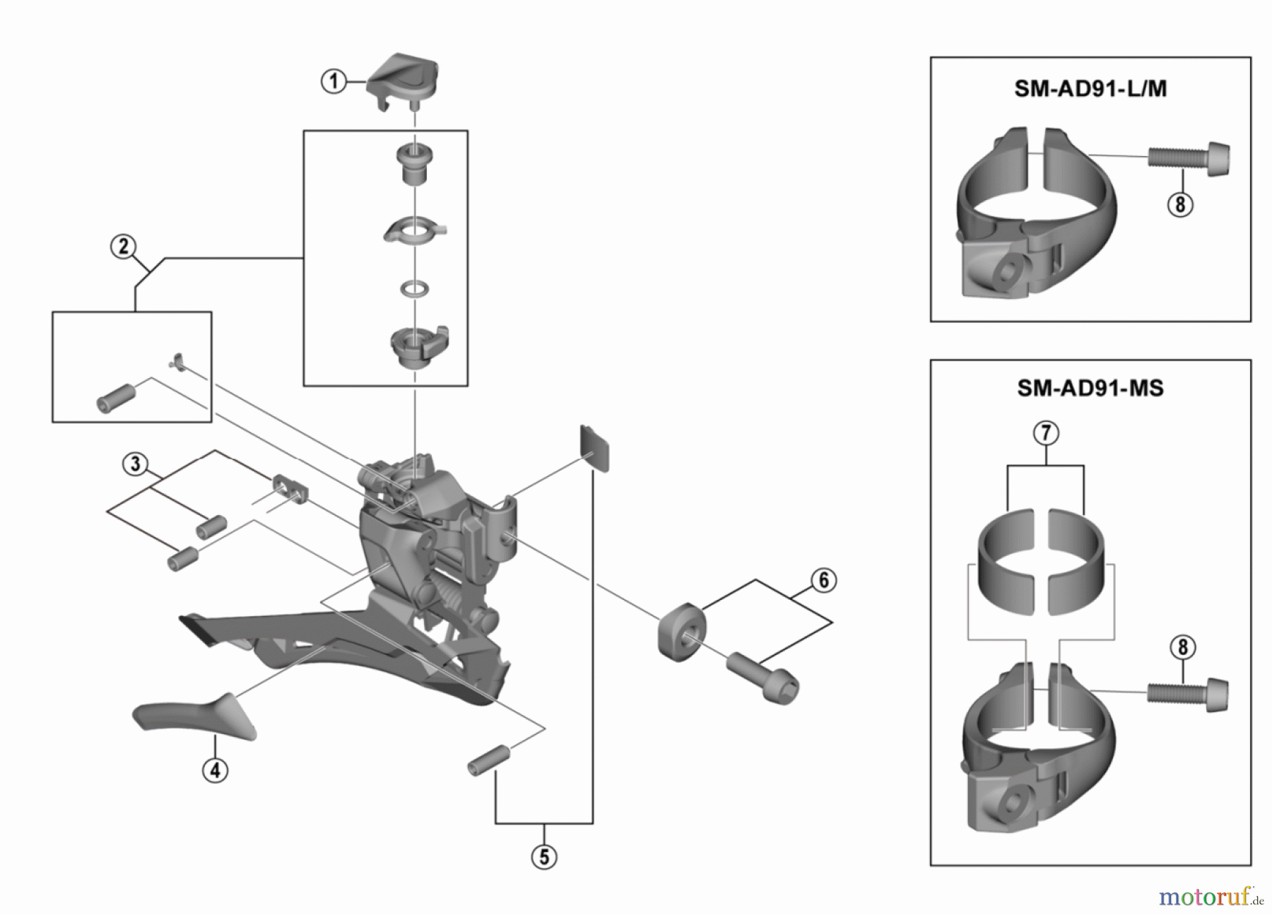 Shimano FD Front Derailleur - Umwerfer FD-RX400 GRX Front Derailleur (2x10-speed)