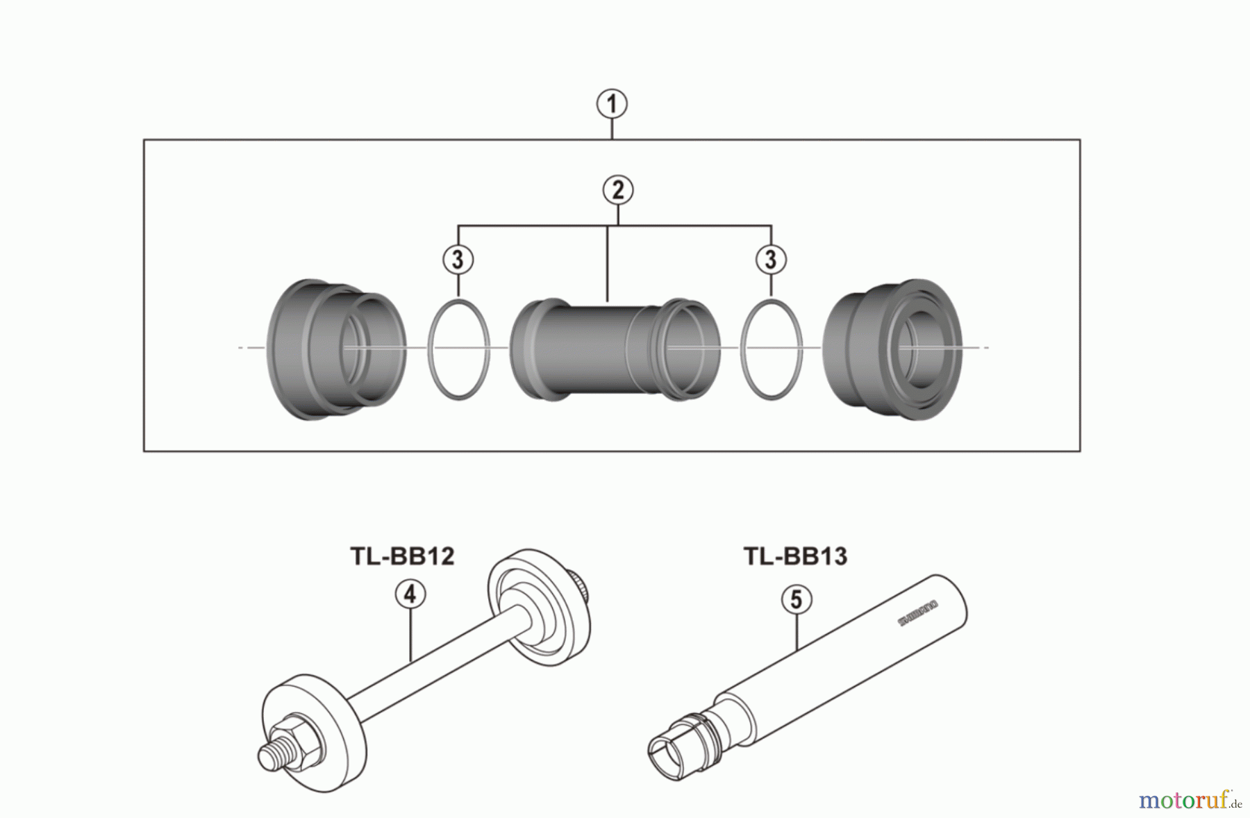 Shimano BB Bottom Bracket- Tretlager BB-RS500-PB Bottom Bracket for Press-Fit