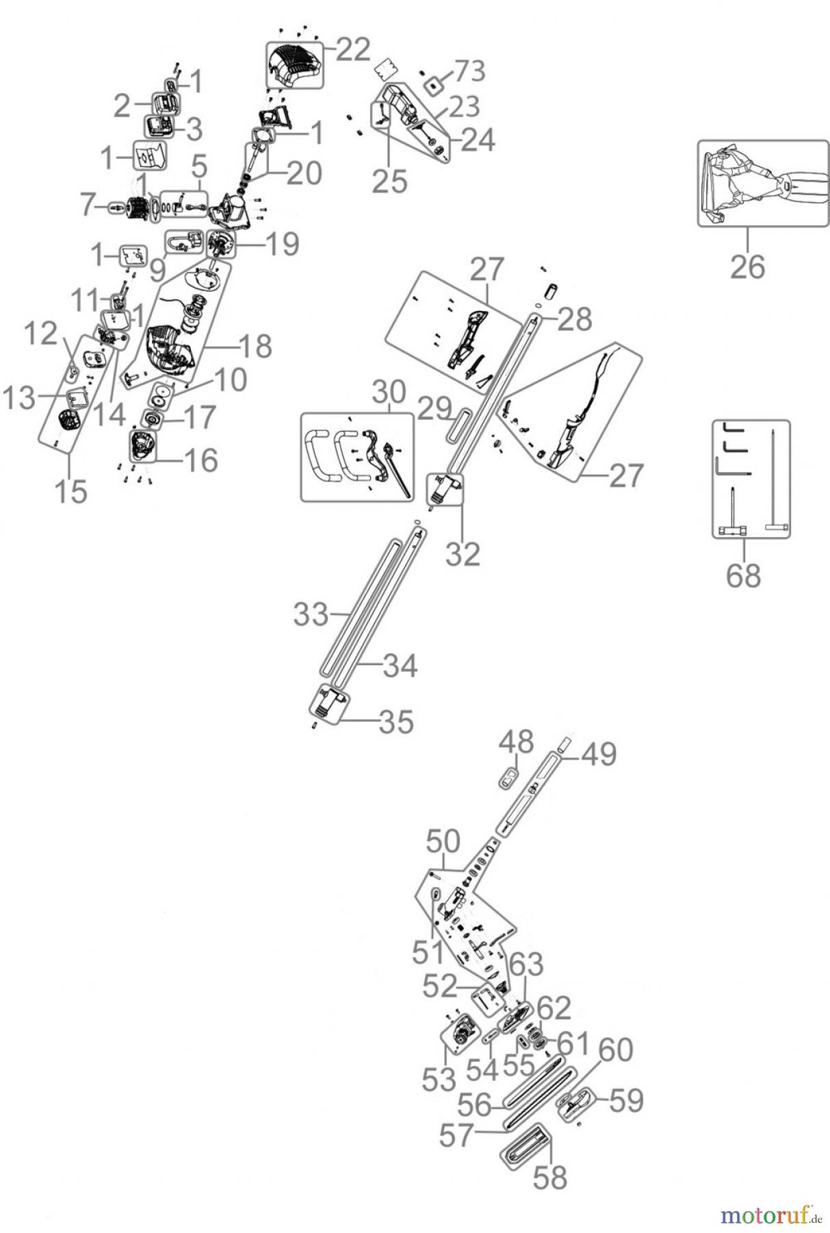 Güde Gartentechnik Astkettensägen Benzin-Astsägen MOTORASTKETTENSÄGE GAK 1000 B - 95156 FSL95156-03