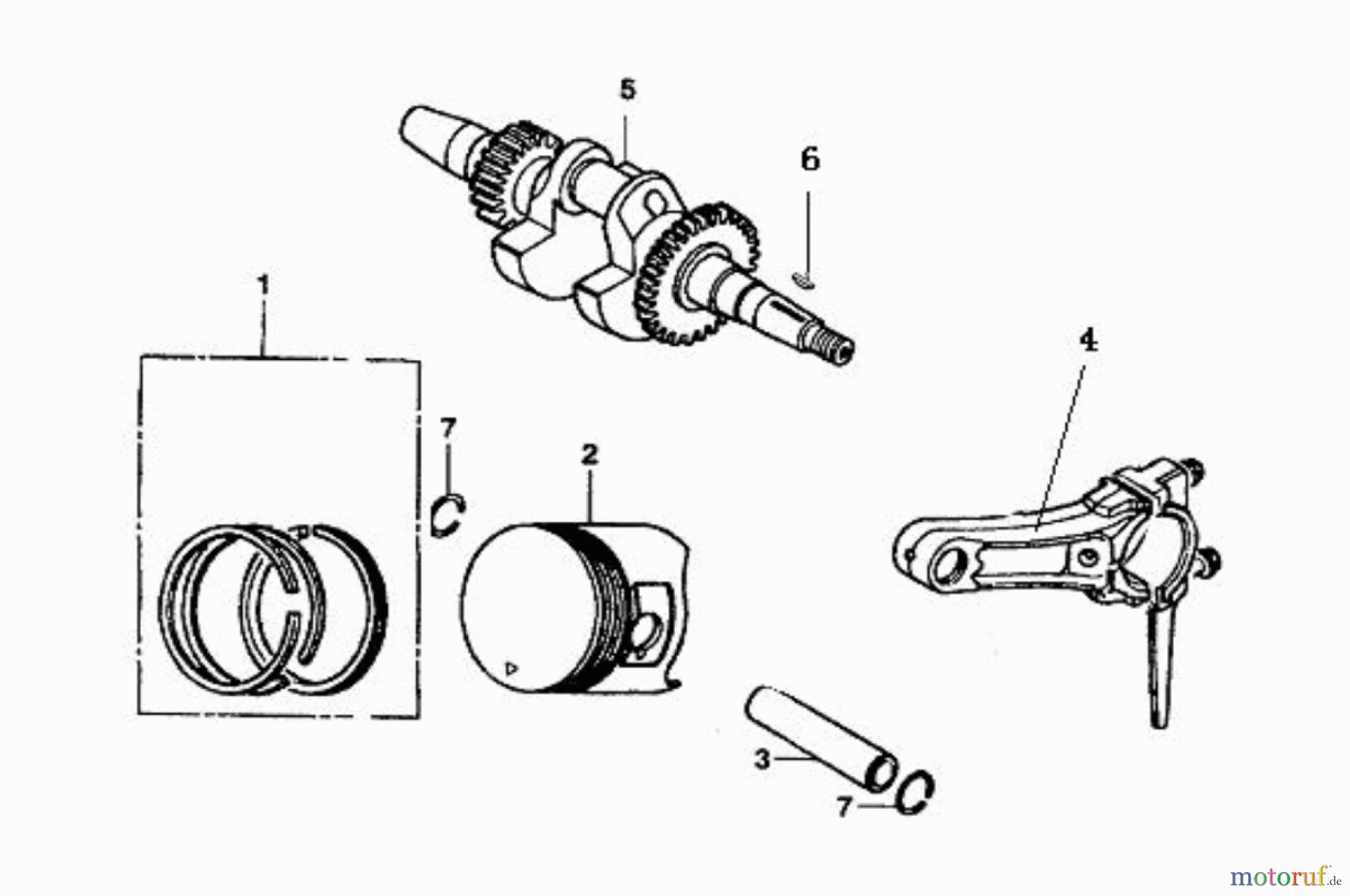 LONCIN Motoren Schneefräsen Motor LC165FDS, 170FDS Kubelwelle, Kolben