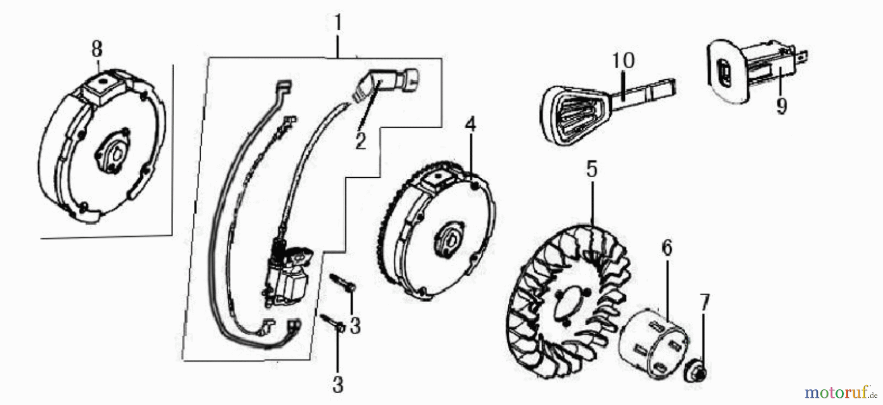  LONCIN Motoren Schneefräsen Motor LC165FDS, 170FDS Schwungrad, Zündspule