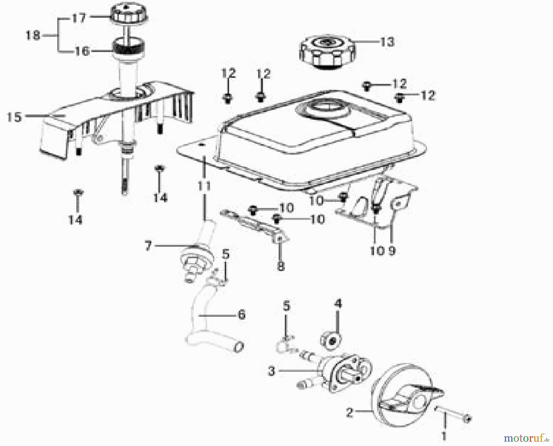 LONCIN Motoren Schneefräsen Motor LC165FDS, 170FDS Benzintank