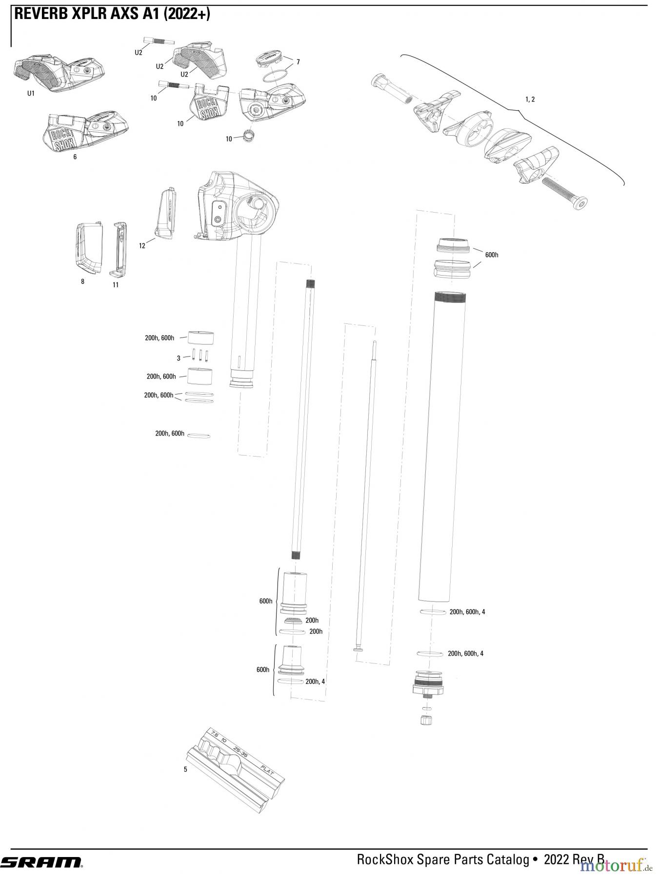 Sram RockShox REVERB XPLR AXS A1 (2022+)