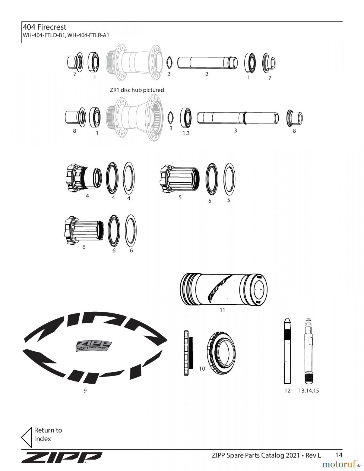 Sram Zipp 404 Firecrest WH-404-FTLD-B1, WH-404-FTLR-A1