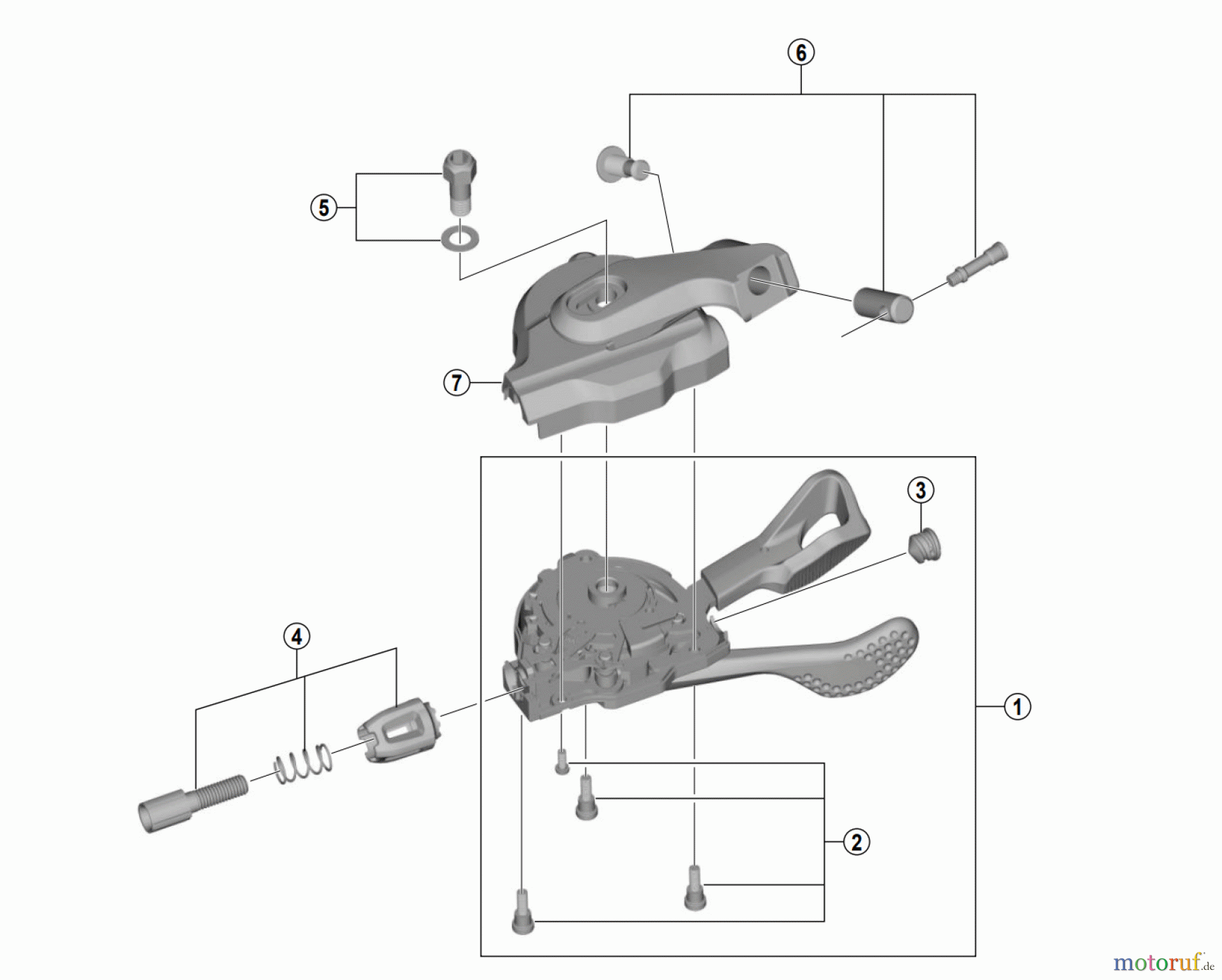 Shimano SL Shift Lever - Schalthebel SL-M8000-B-I DEORE XT Rapidfire Plus Lever I-spec B-type (3/2x11-speed)