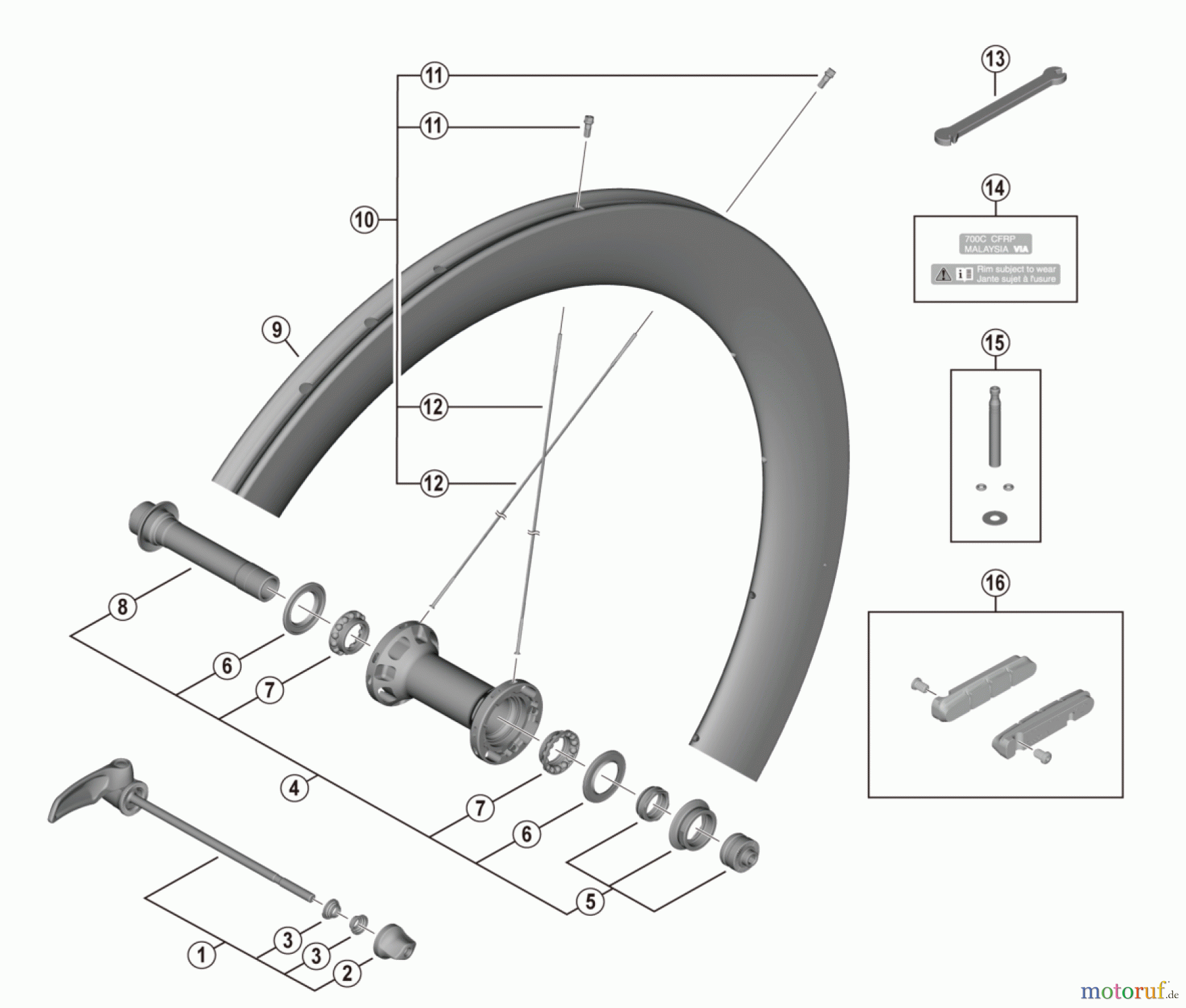 Shimano WH Wheels - Laufräder WH-R9200-C60-HR-TU-F-4824 Dura-Ace