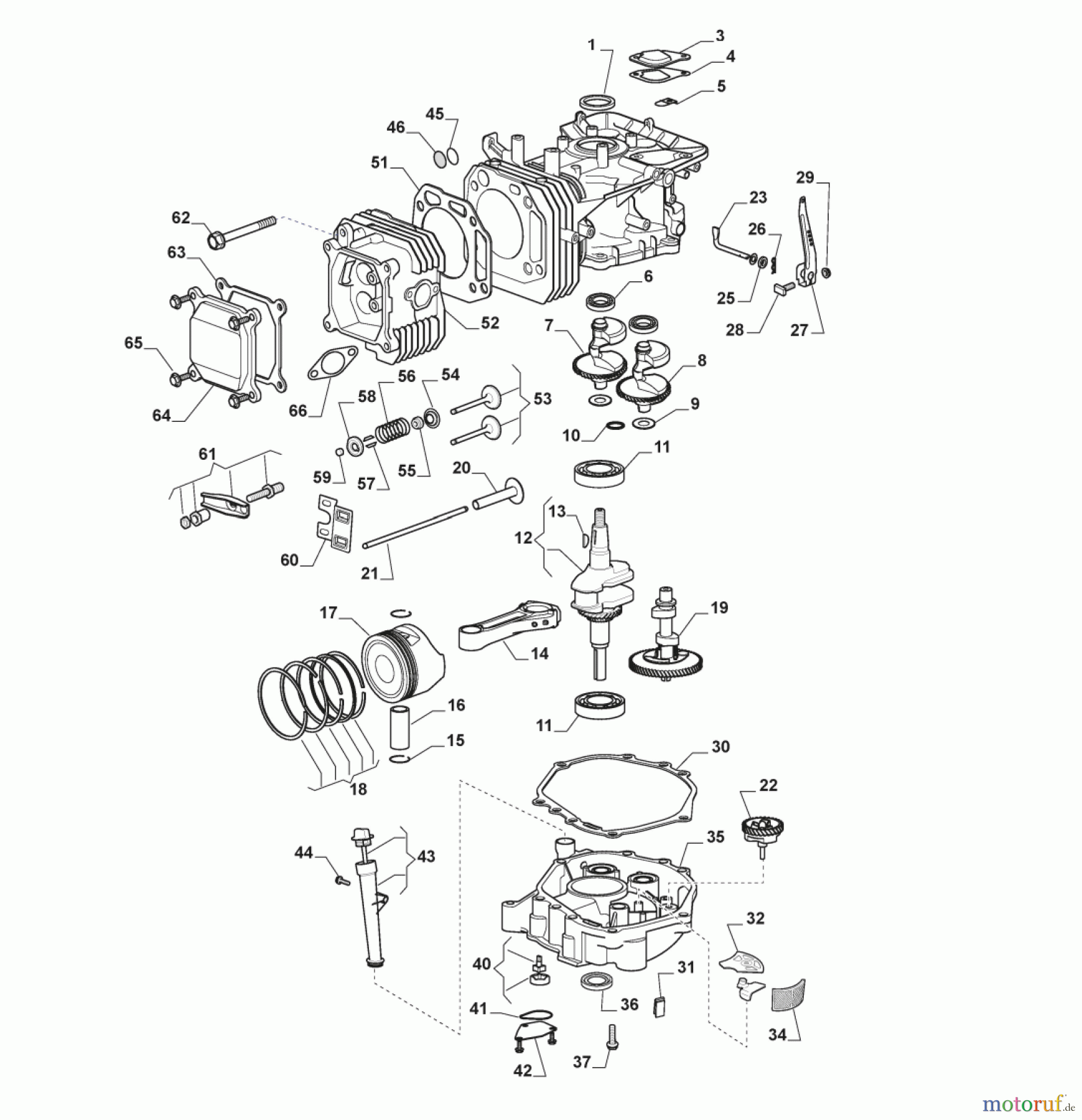 Stiga Aufsitzmäher Baujahr 2019 ESTATE 4102 H (2019) 2T1730481/17 Motor - Kolben, Motorwelle