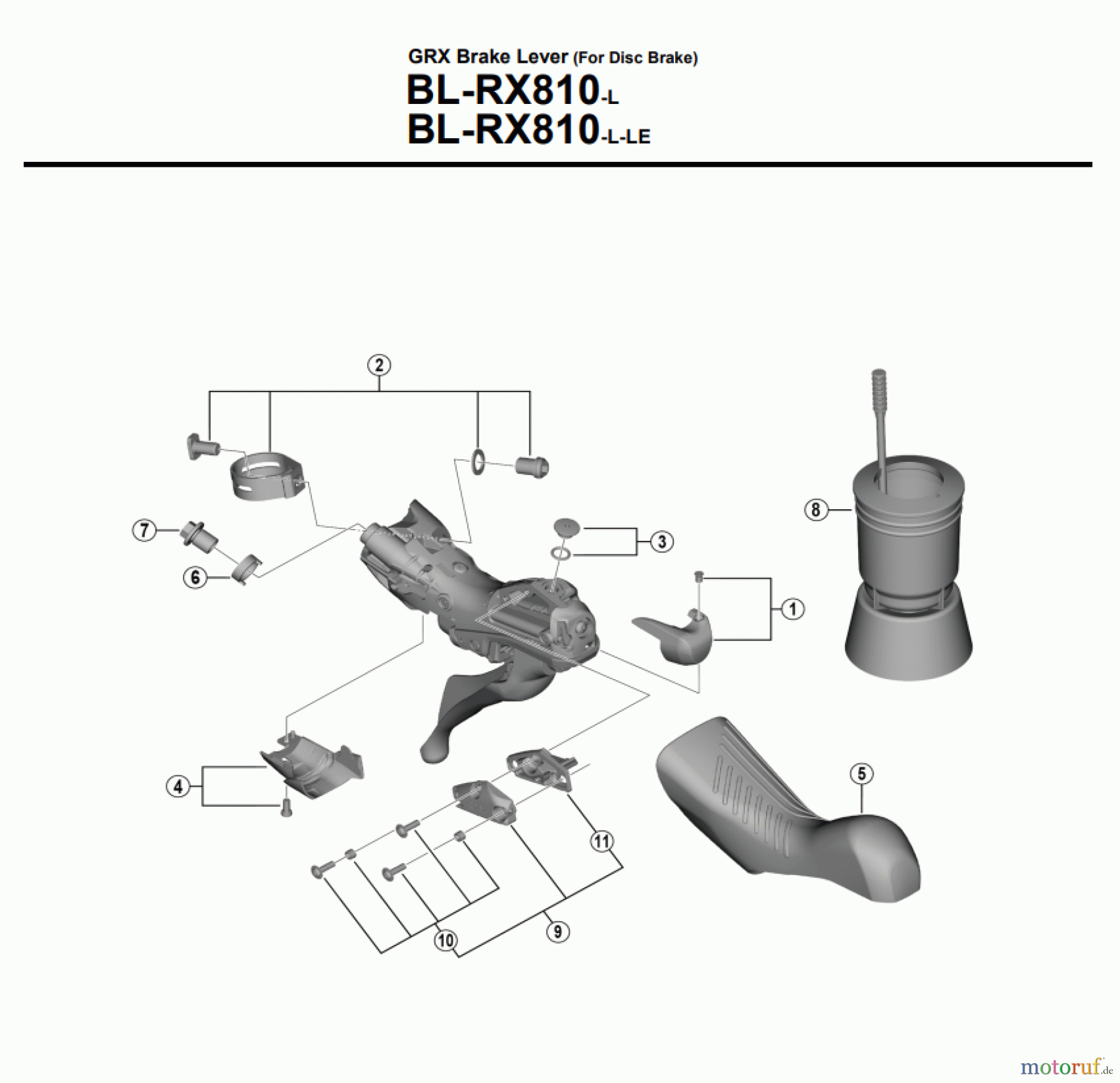 Shimano BL Brake Lever - Bremshebel BL-RX810-L-LE