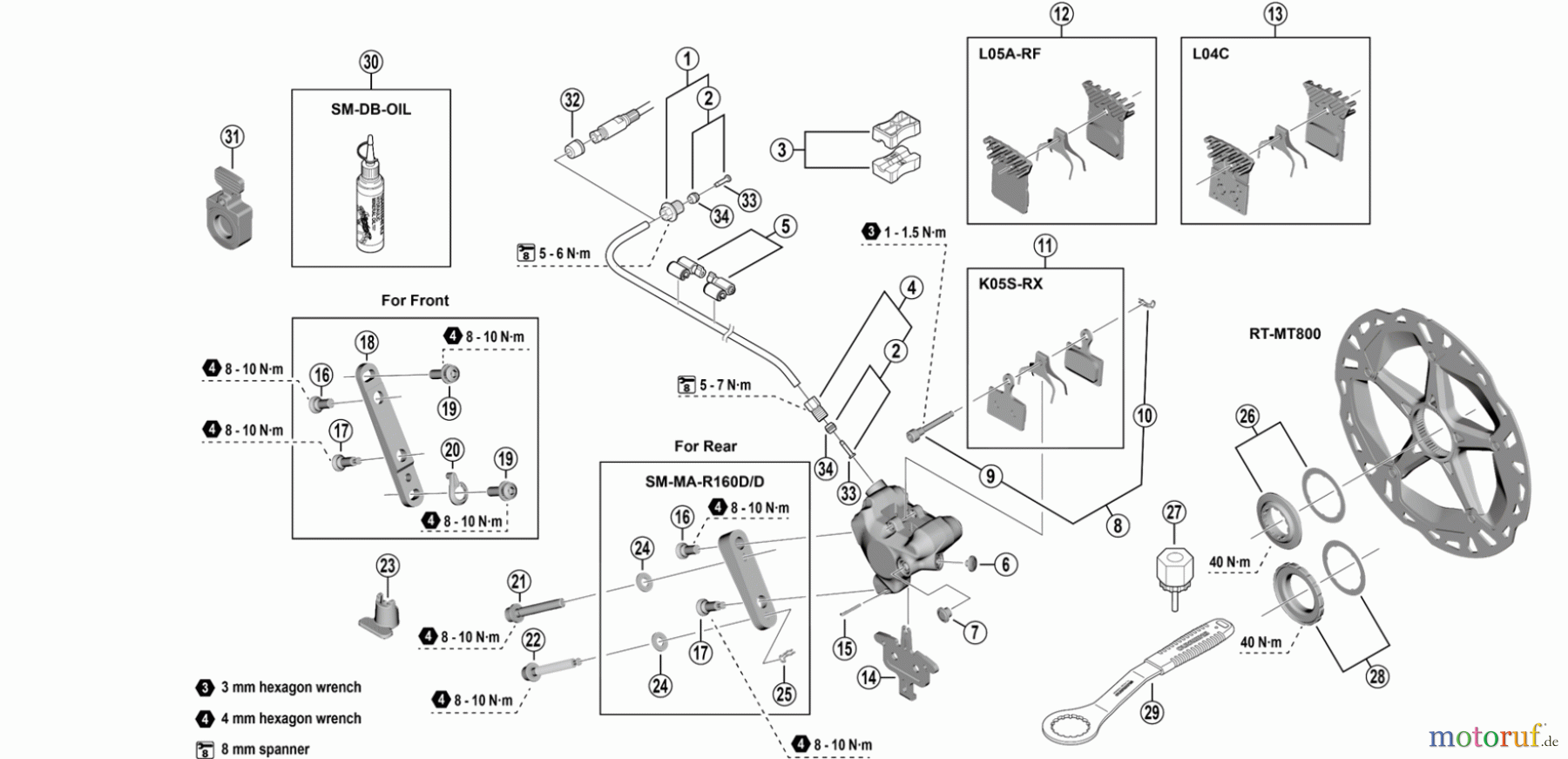Shimano BR Brake - Bremse BR-RX820-LE