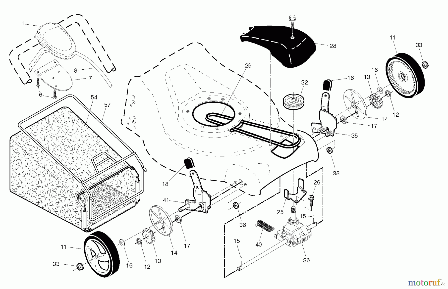 Gardol (Husqvarna) Rasenmäher EDITION 1, 96141025802, 2013-03 Antrieb