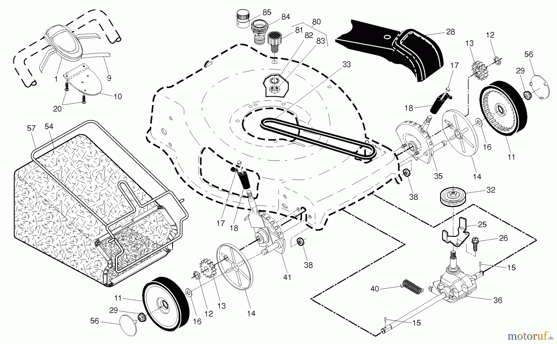  Gardol (Husqvarna) Rasenmäher EDITION XXL, 96141026000, 2012-01 Antrieb