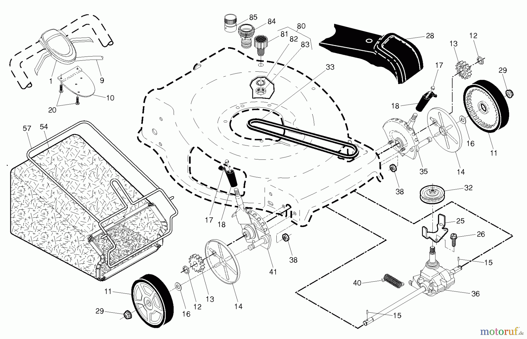 Gardol (Husqvarna) Rasenmäher EDITION XXL, 96141026001, 2013-02 Antrieb