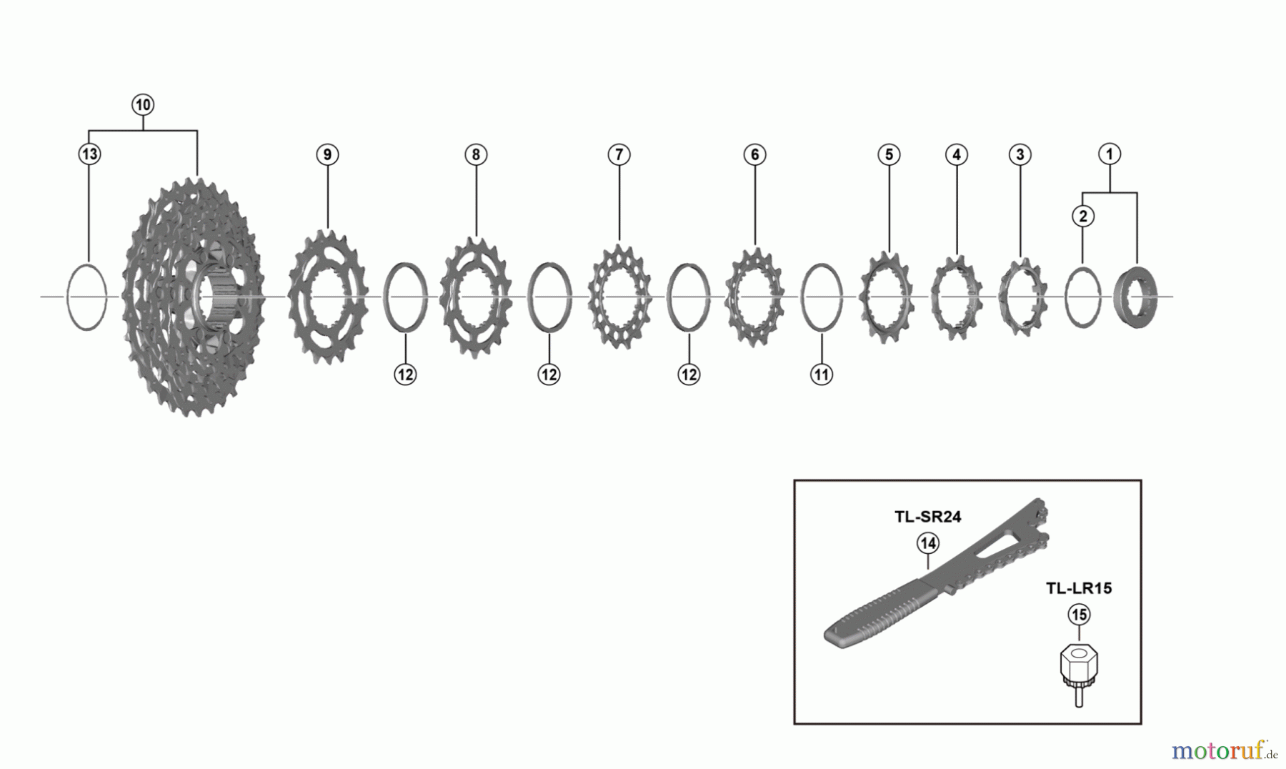 Shimano CS Cassette / Zahnkranz CS-R7100, CS-R7101 SHIMANO 105 Cassette (12-speed