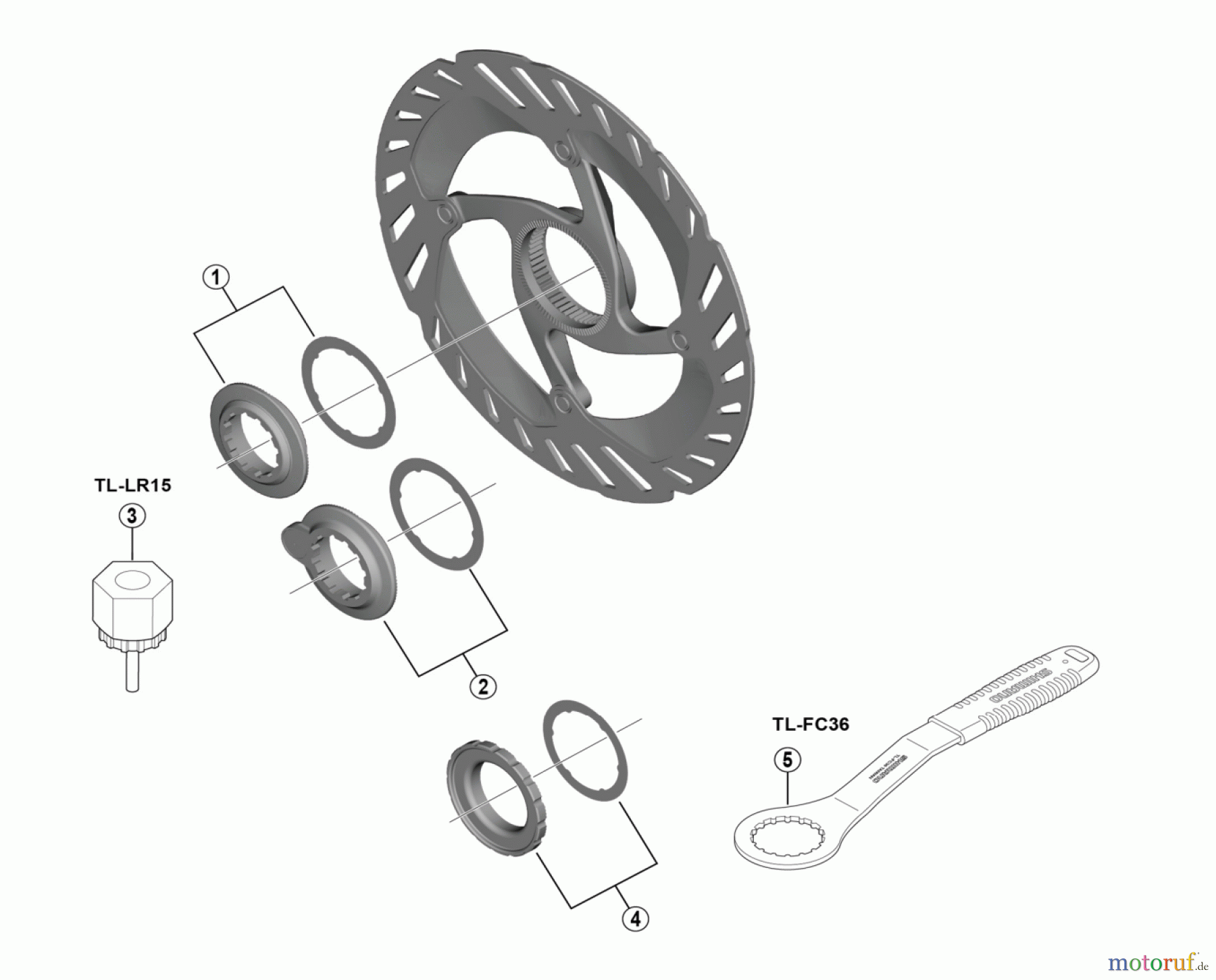 Shimano SM Smallparts - Kleinteile, RT, BT, BB, CD RT-CL900 Disc Brake Roto