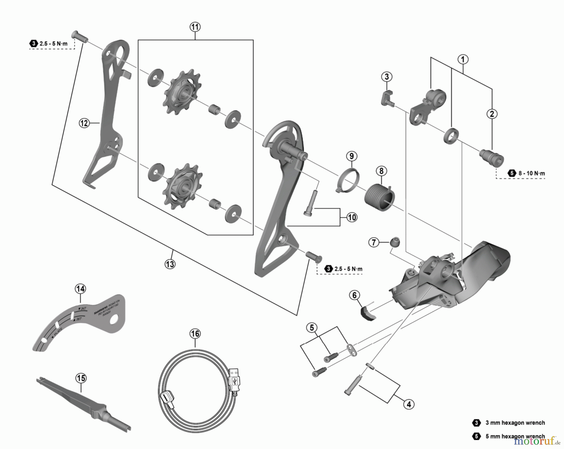 Shimano RD Rear Derailleur - Schaltwerk RD-R7150 SHIMANO 105 Rear Derailleur 12-speed