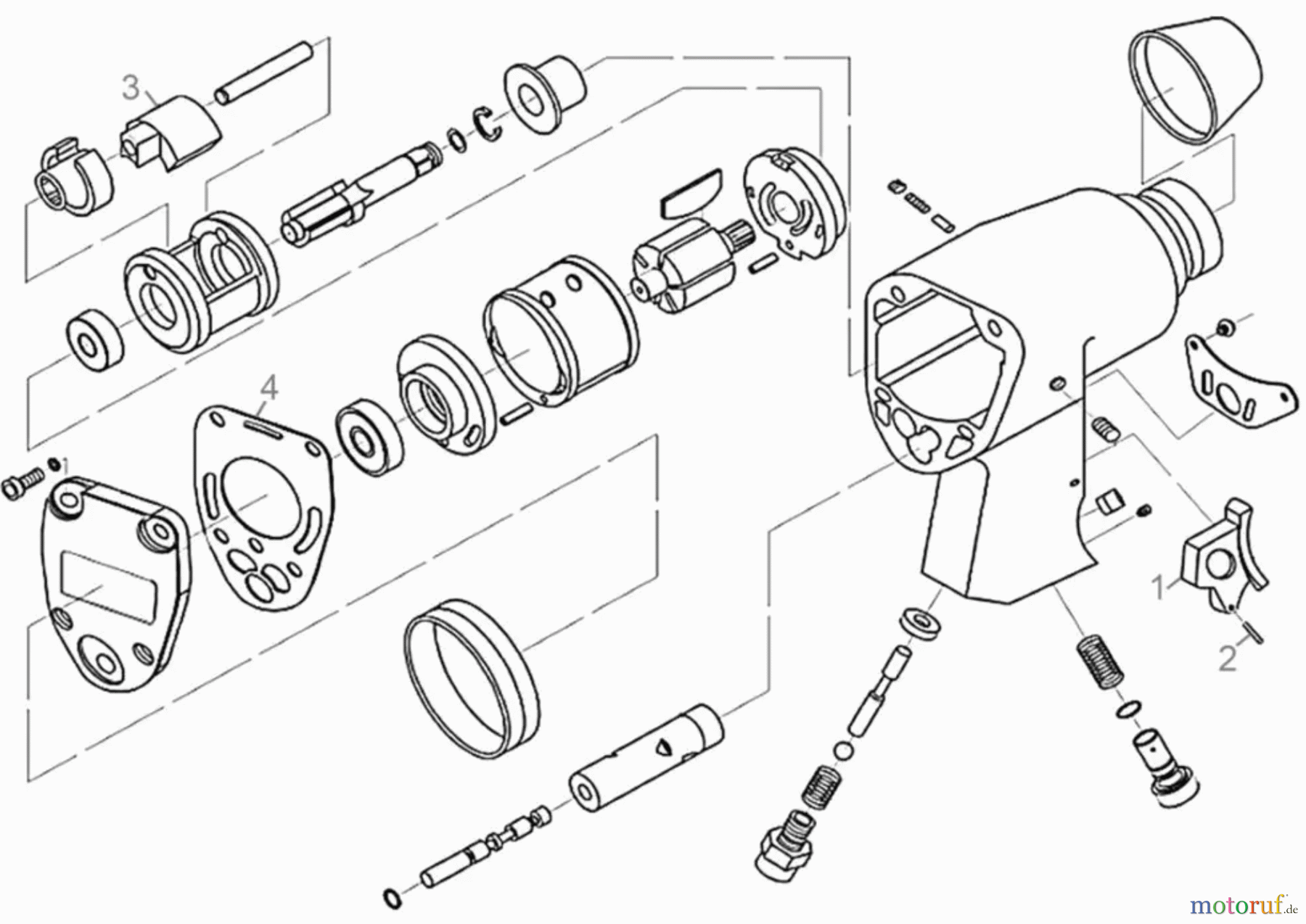 Güde Drucklufttechnik Druckluftwerkzeuge Schlagschrauber DRUCKLUFT-SCHLAGSCHRAUBER-SATZ - 40039 FSL40039-04