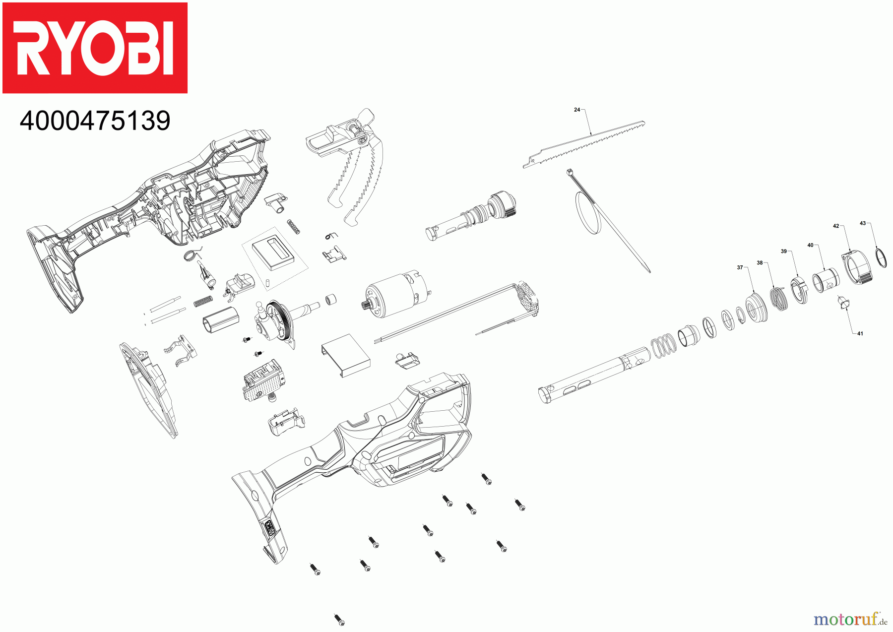 Ryobi Sägen Astsägen RY18PSA 18 V ONE+ Akku-Astsäge, Sägeblattlänge 15 cm Seite 1