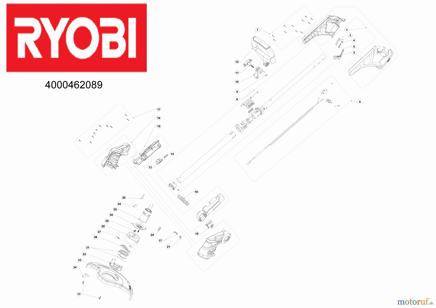  Ryobi Rasentrimmer Akku RLT183220S