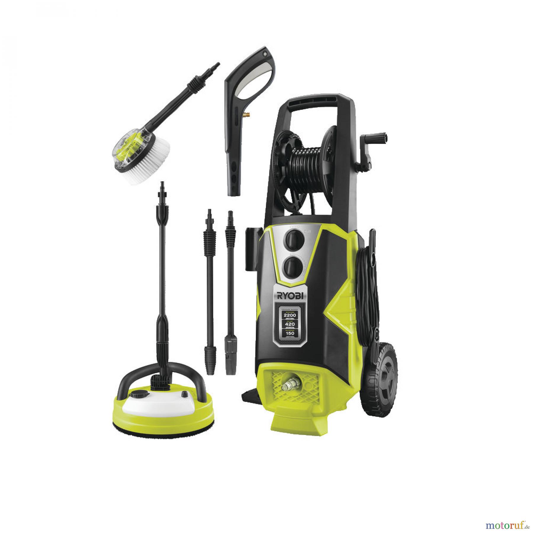 Ryobi Hochdruckreiniger RPW150XRB 2.200 W Elektro-Hochdruckreiniger, max. Druck 150 bar