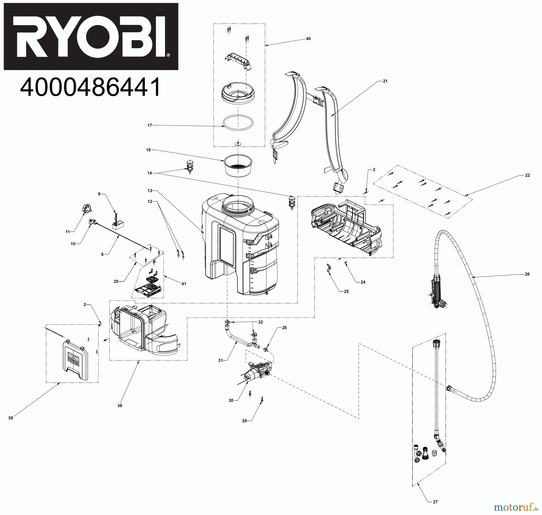 Ryobi Sprühgeräte Sonstige Sprühgeräte RY36BPA Seite 1