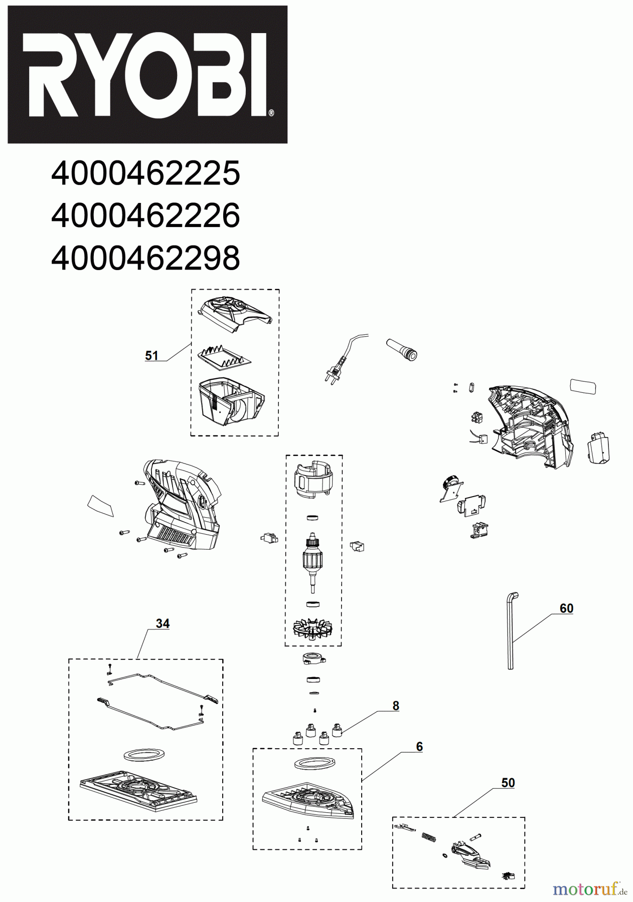  Ryobi Schleifgeräte Delta- und Multischleifgeräte RMS180-S