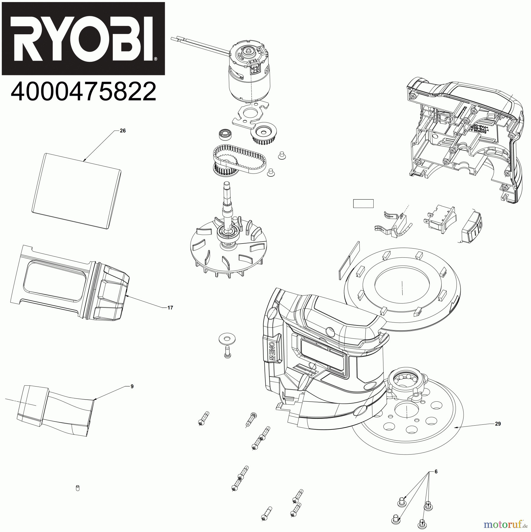 Ryobi Schleifgeräte Exzenterschleifgerät RROS18 Seite 1