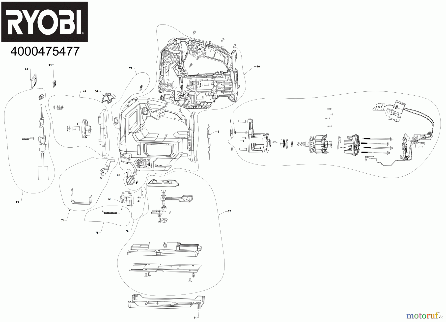 Ryobi Sägen Stichsägen RJS18X Akku Stichsäge Seite 1