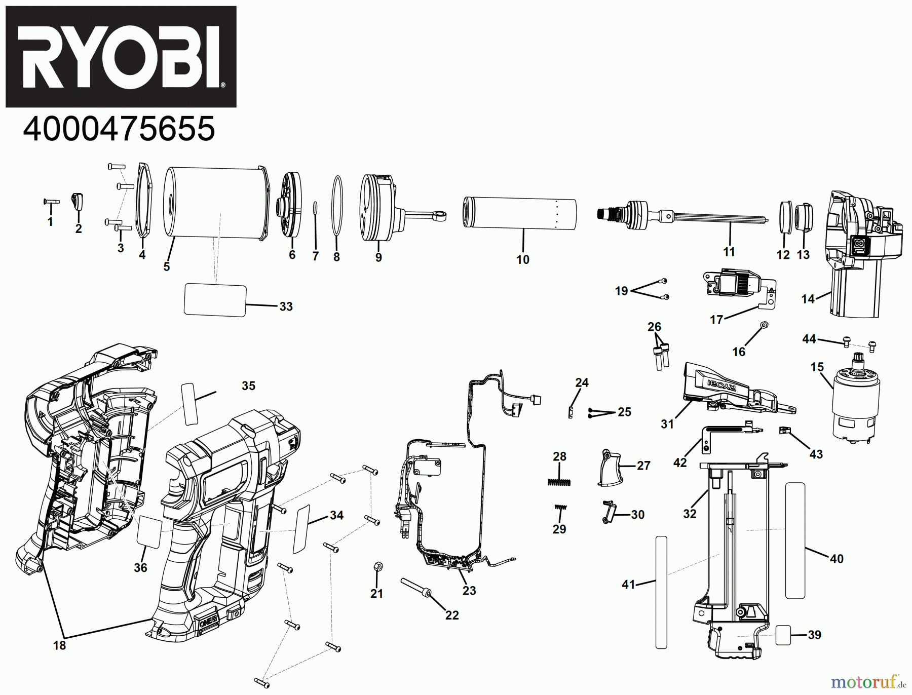 Ryobi Nagler und Tacker R18GN18 Seite 1