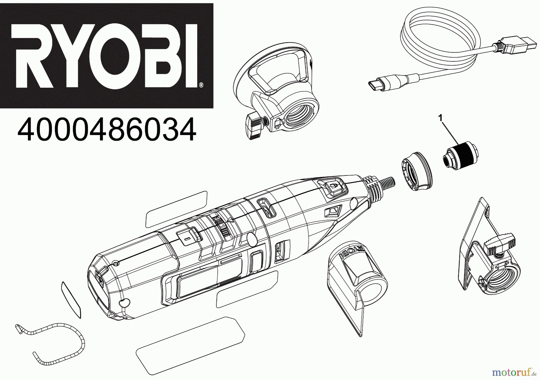 Ryobi Rotationswerkzeuge/ Multitools RRT12-120BA335