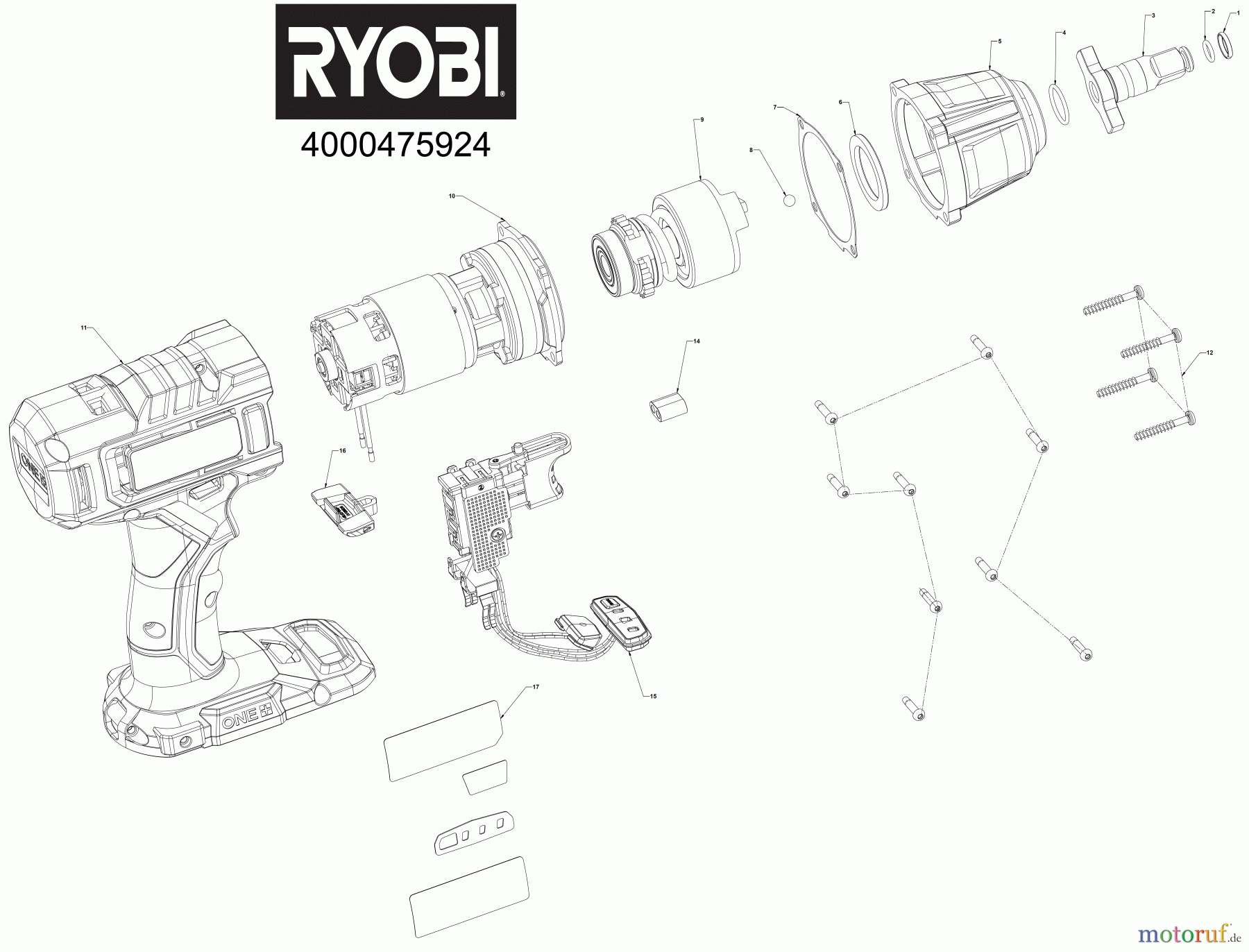 Ryobi (Schlag-)Bohrschrauber Bohrschrauber mit Schlagbohrfunktion RIW18 Akku Schlagschrauber Seite 1