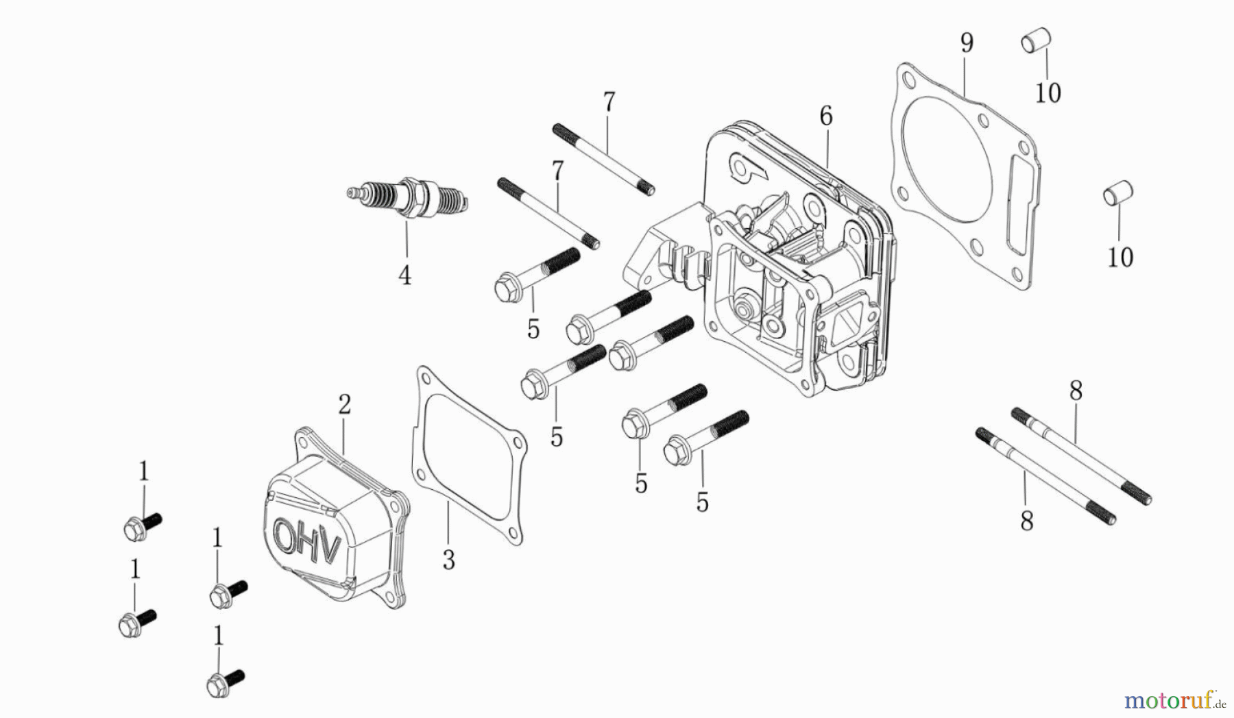 LONCIN Motoren LC1P75F Zylinderkopf