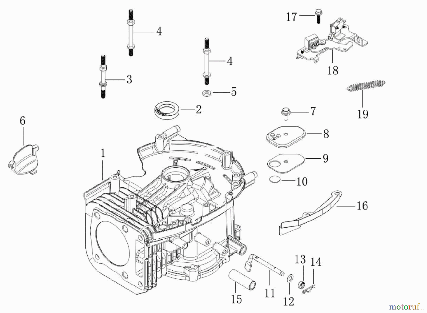LONCIN Motoren LC1P75F Kurbelgehäuse