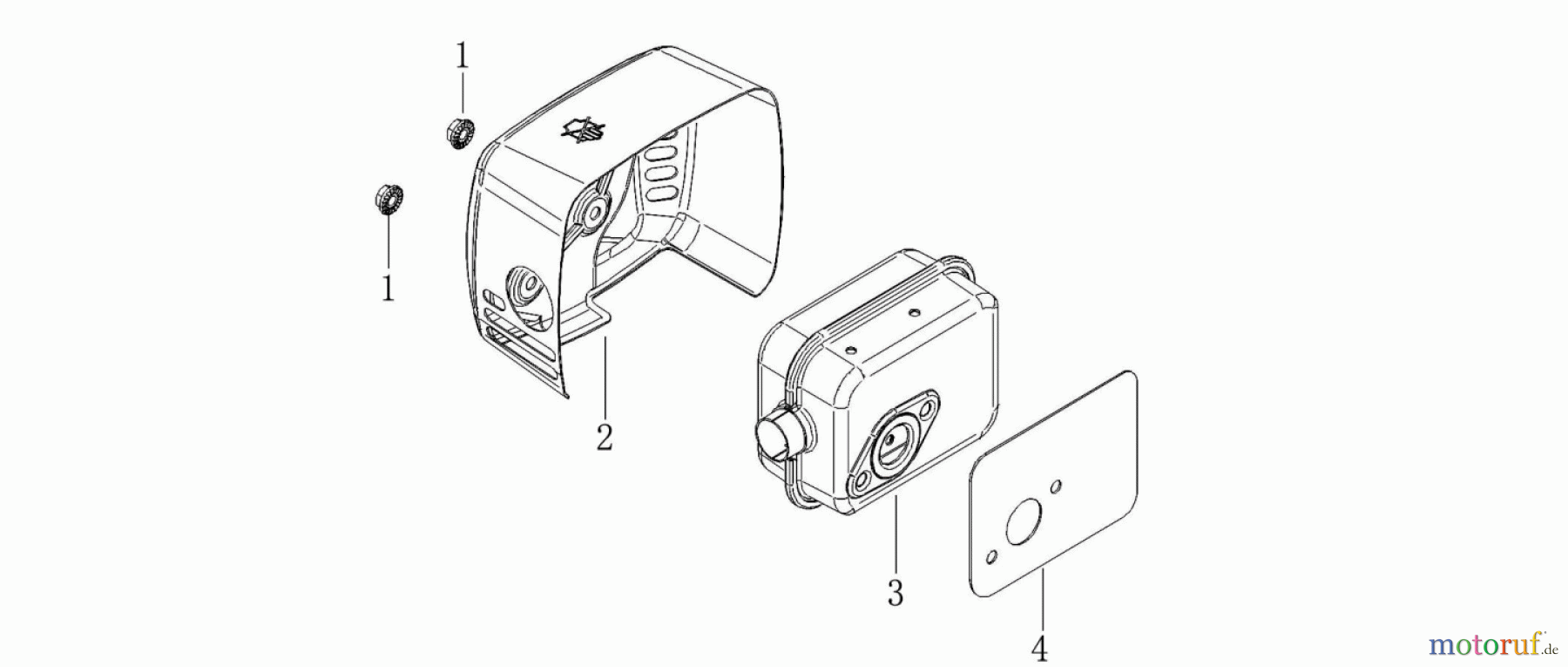 LONCIN Motoren LC1P75F Auspuff