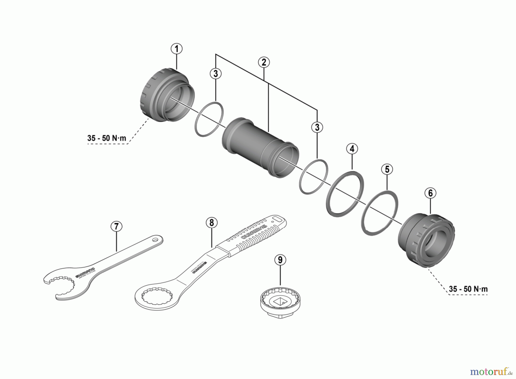 Shimano BB Bottom Bracket- Tretlager BB-UR400 Innenlager (HOLLOWTECH II)